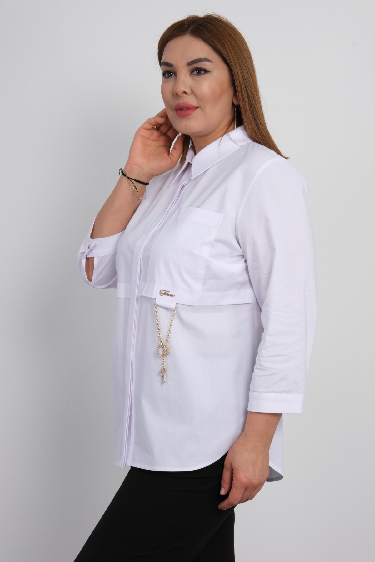 Plus Size Shirt-White