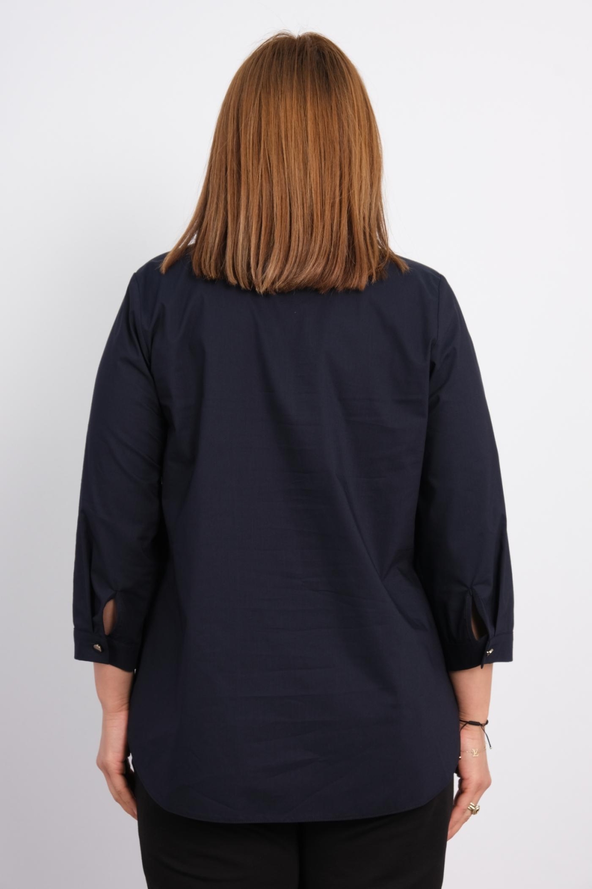 Plus Size Shirt-Dark Blue