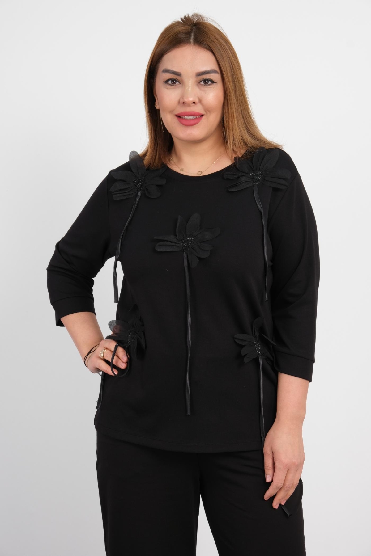 Plus Size Blouse-Black