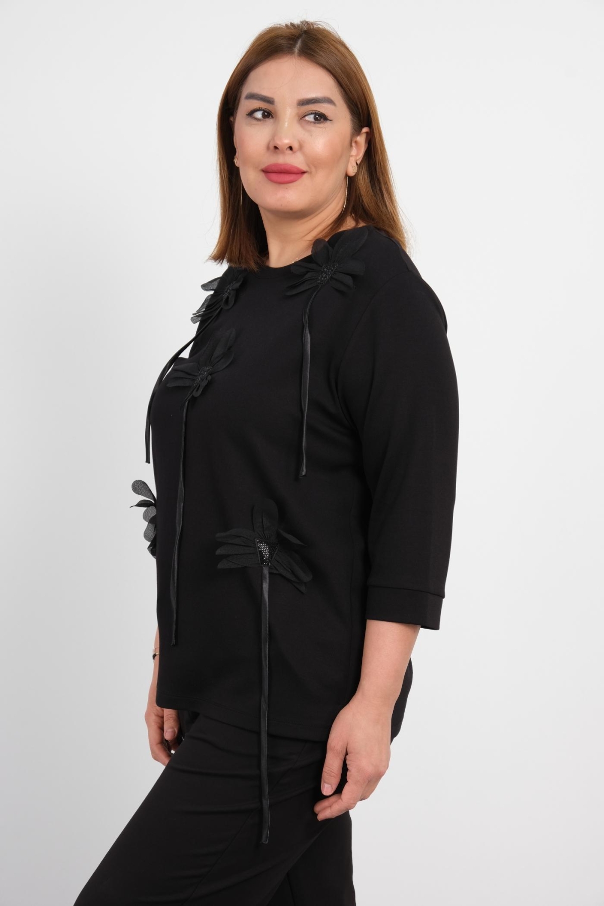 Plus Size Blouse-Black