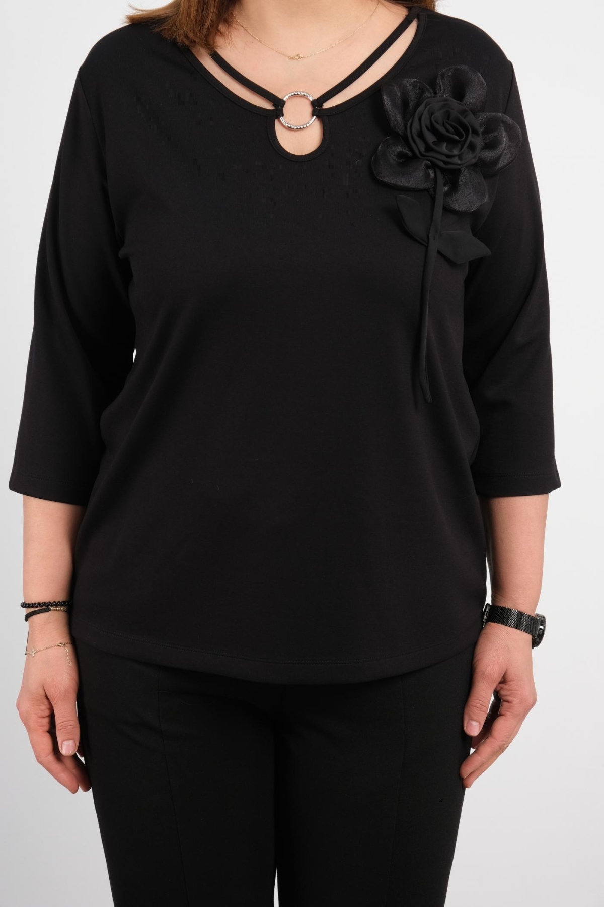 Plus Size Blouse-Black