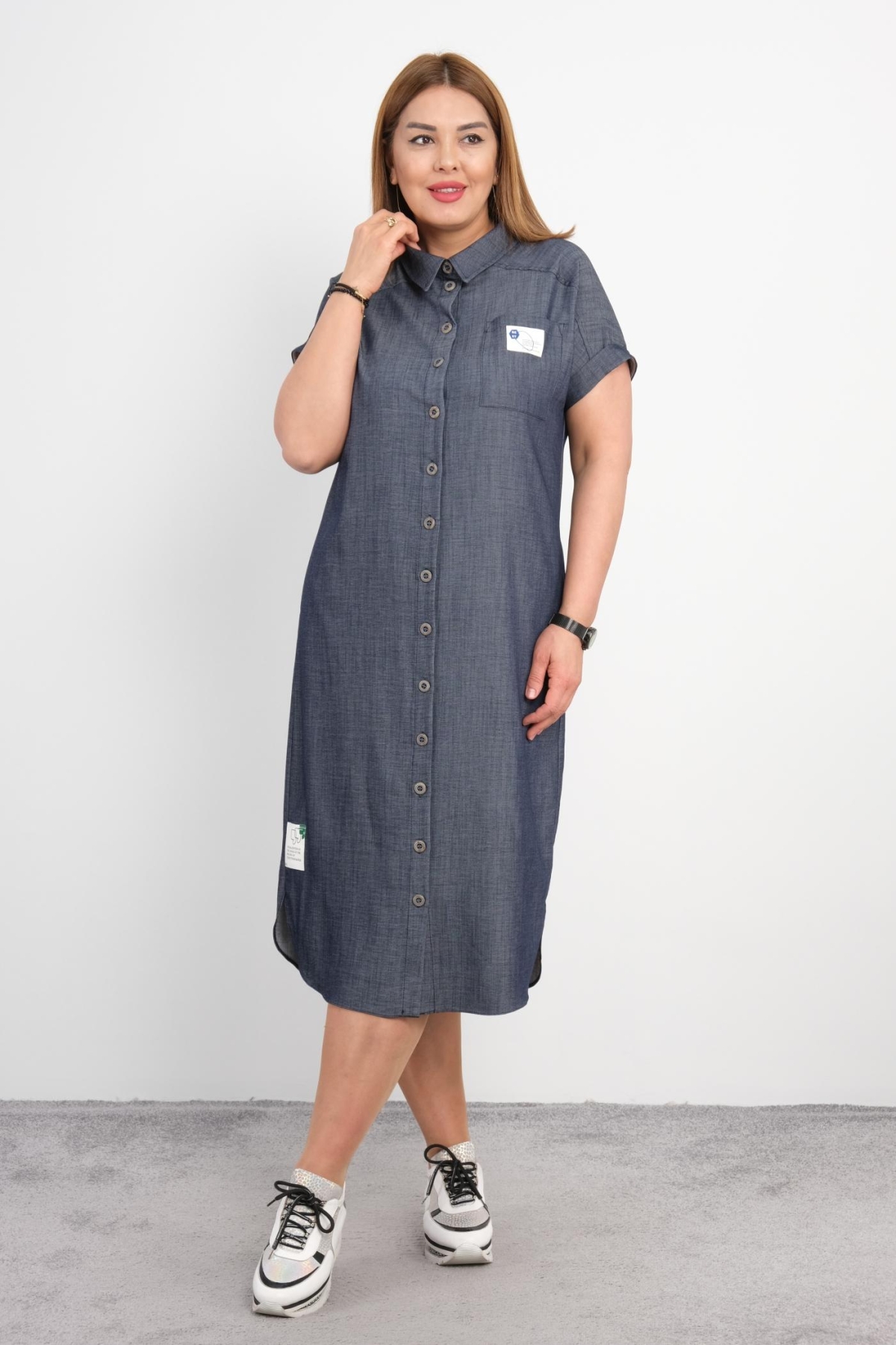 Casual Dress-Dark Blue