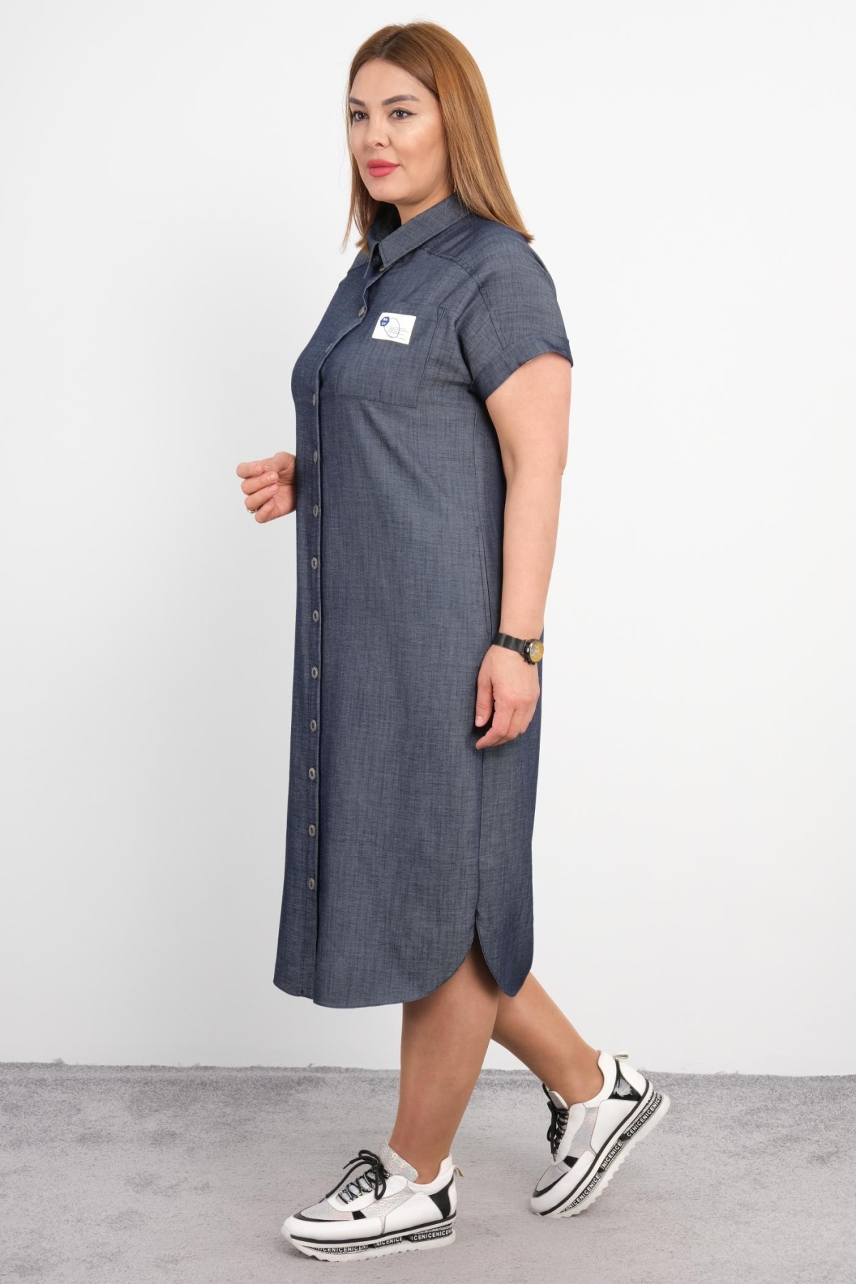 Casual Dress-Dark Blue