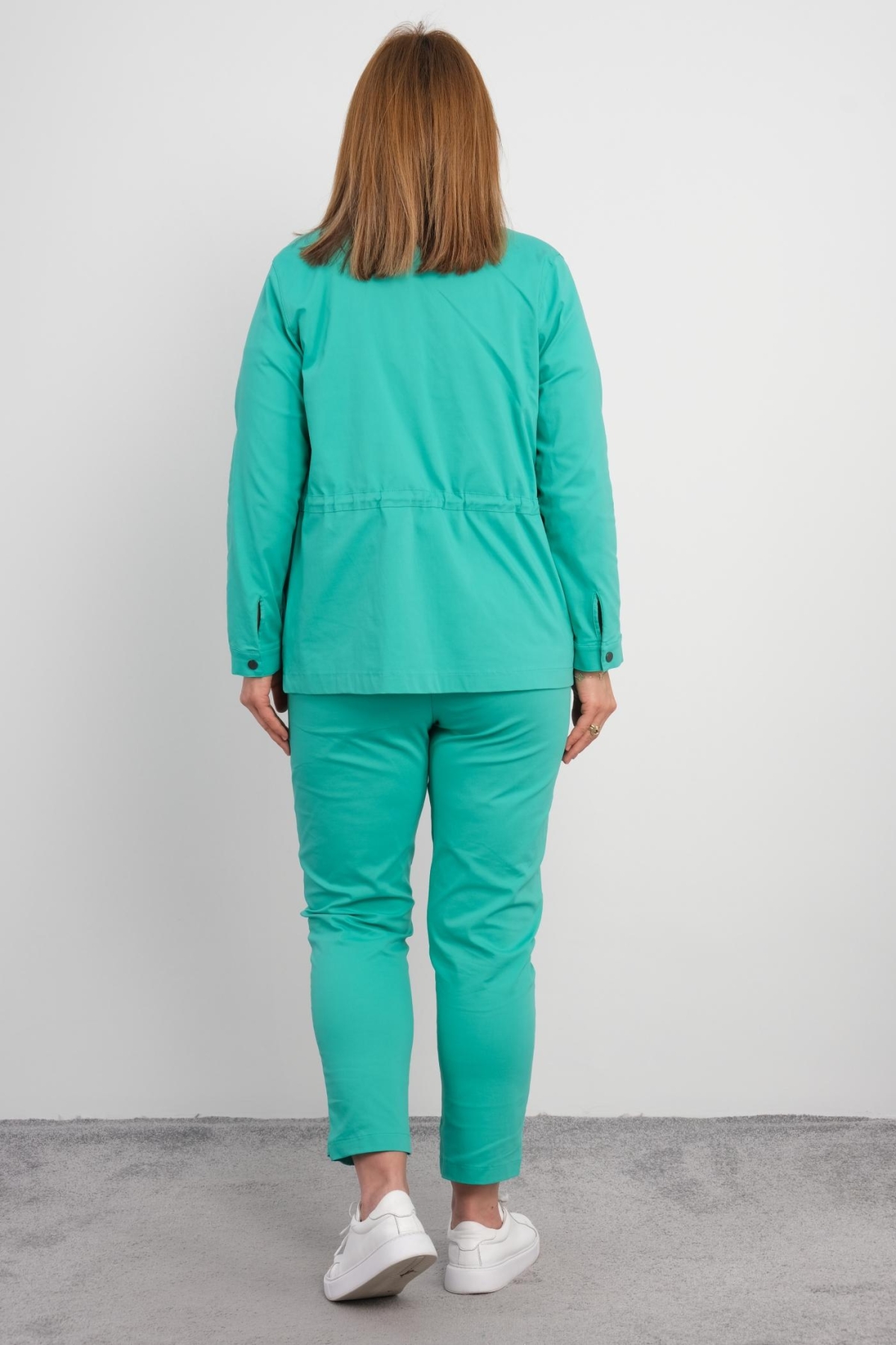Plus Size Three-Piece Sports Set-Turquoise