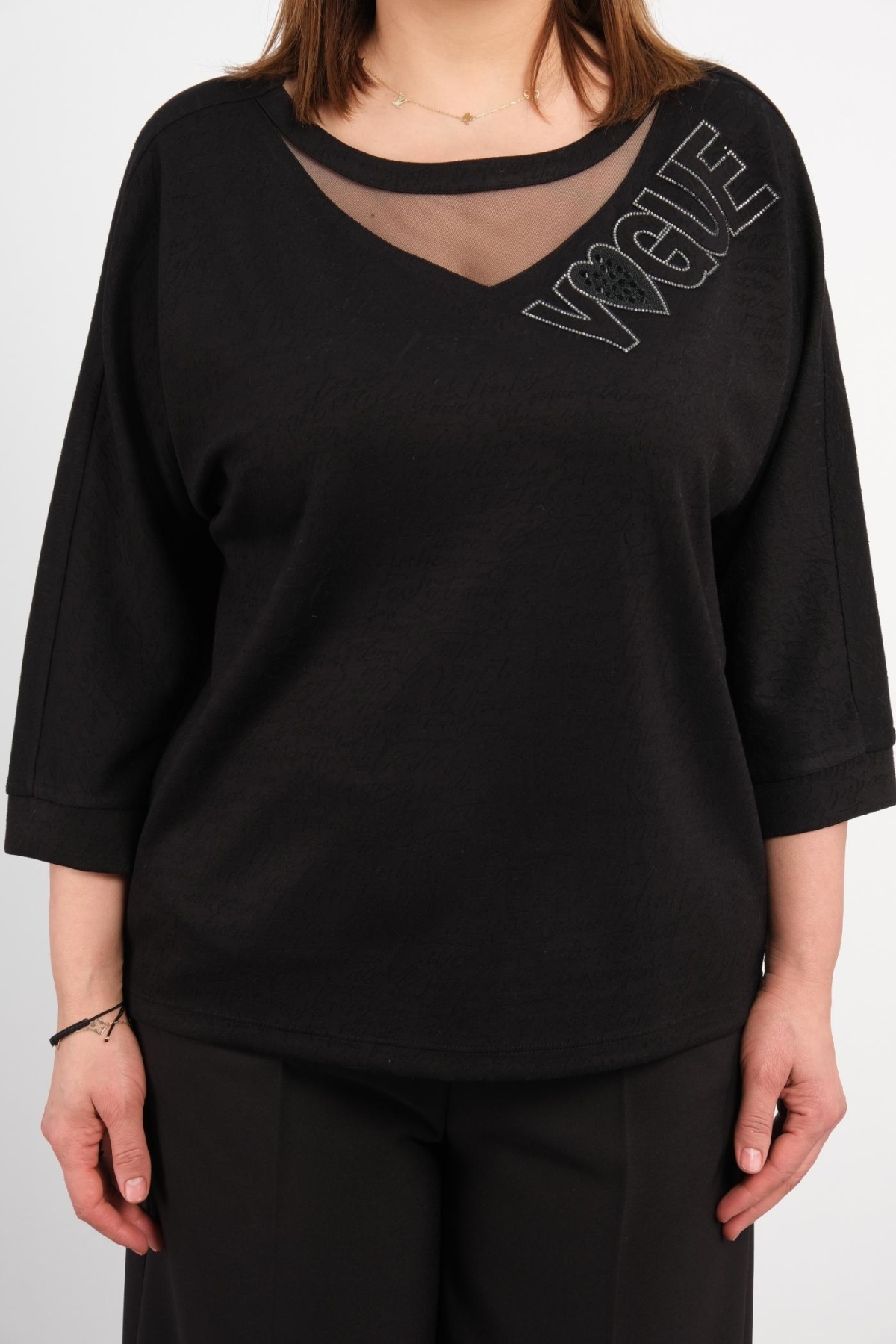 Plus Size Blouse-Black