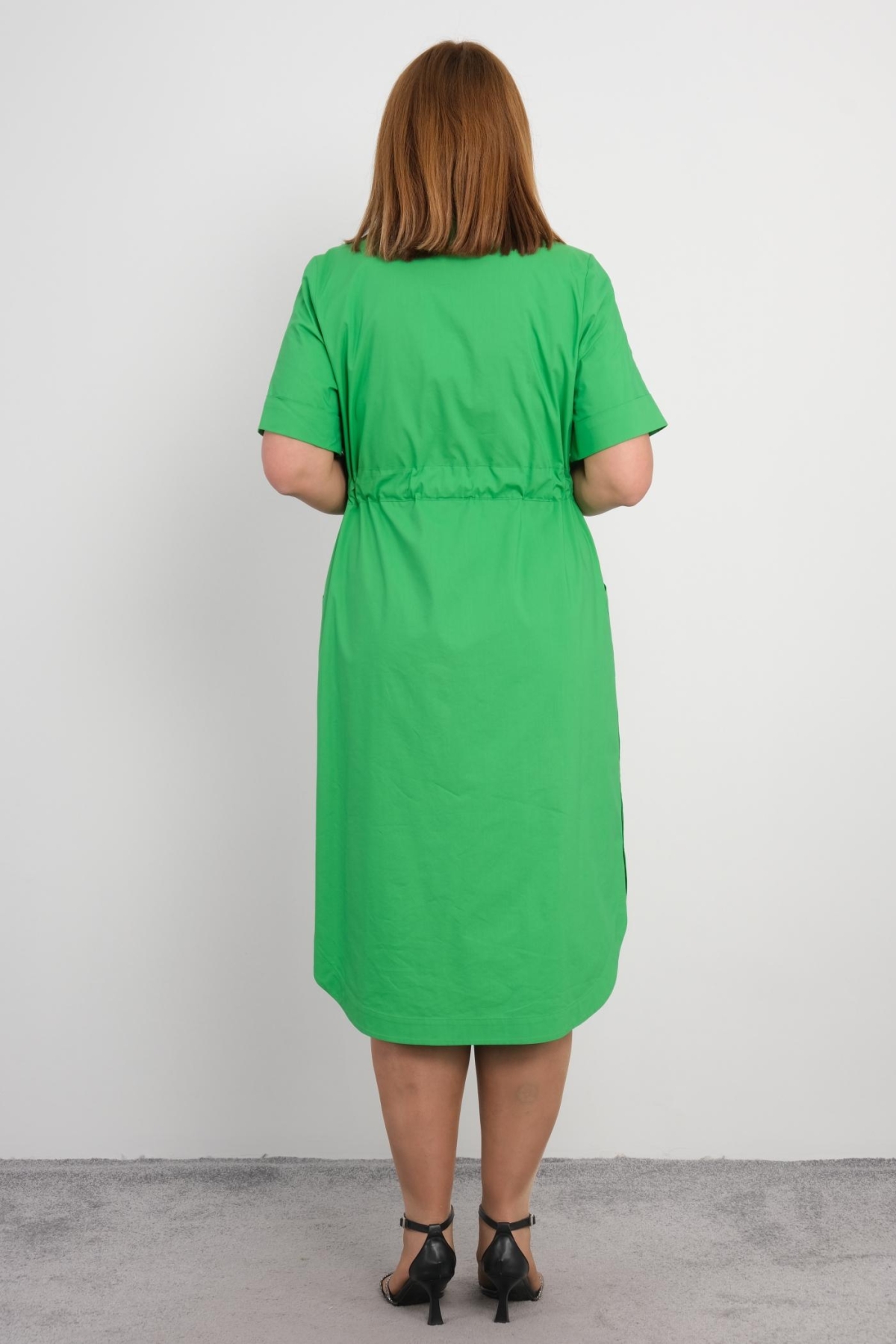 Plus Size Long Dress-Green