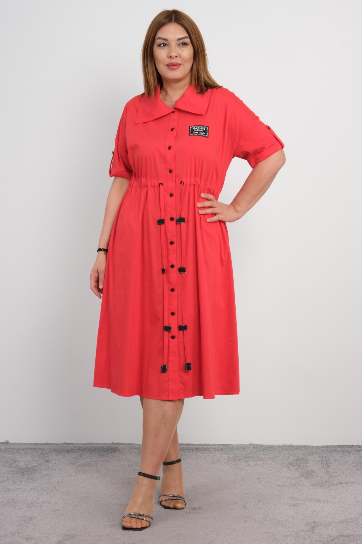 Plus Size Dress-Red