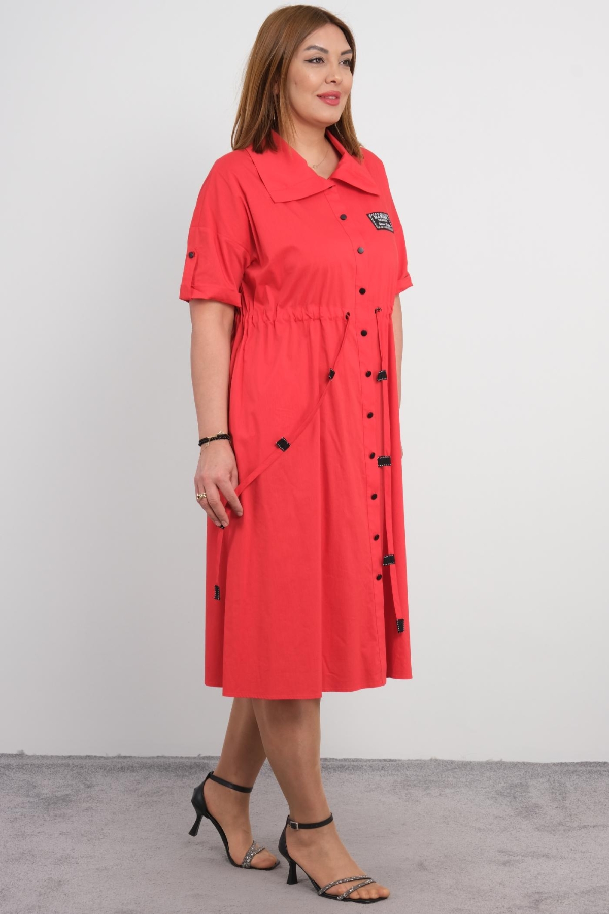 Plus Size Dress-Red