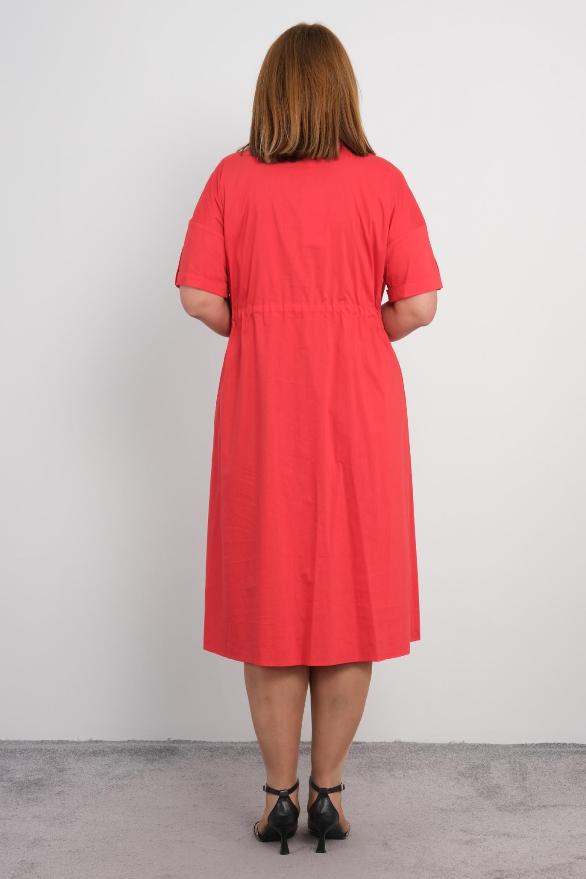 Plus Size Dress-Red