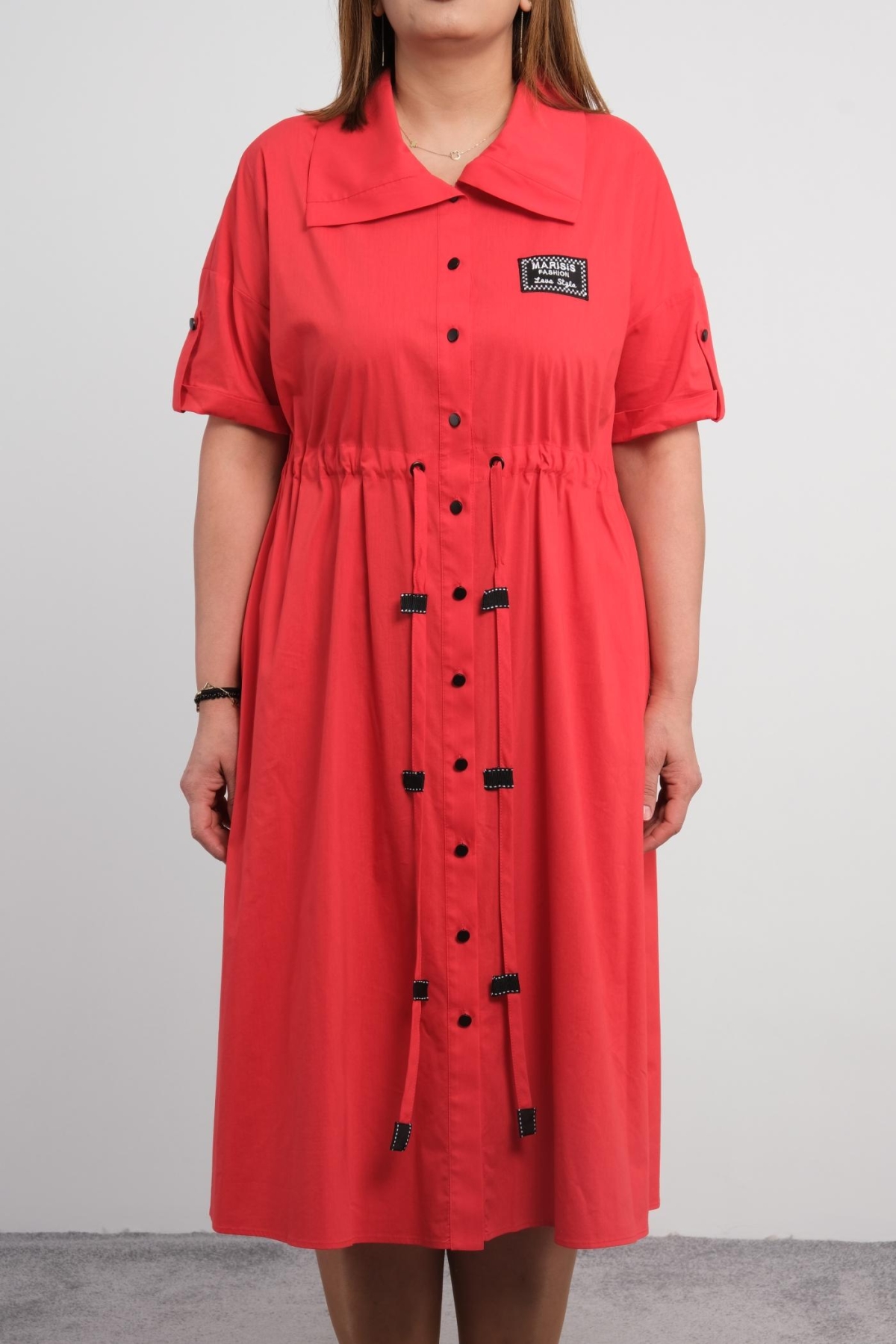 Plus Size Dress-Red