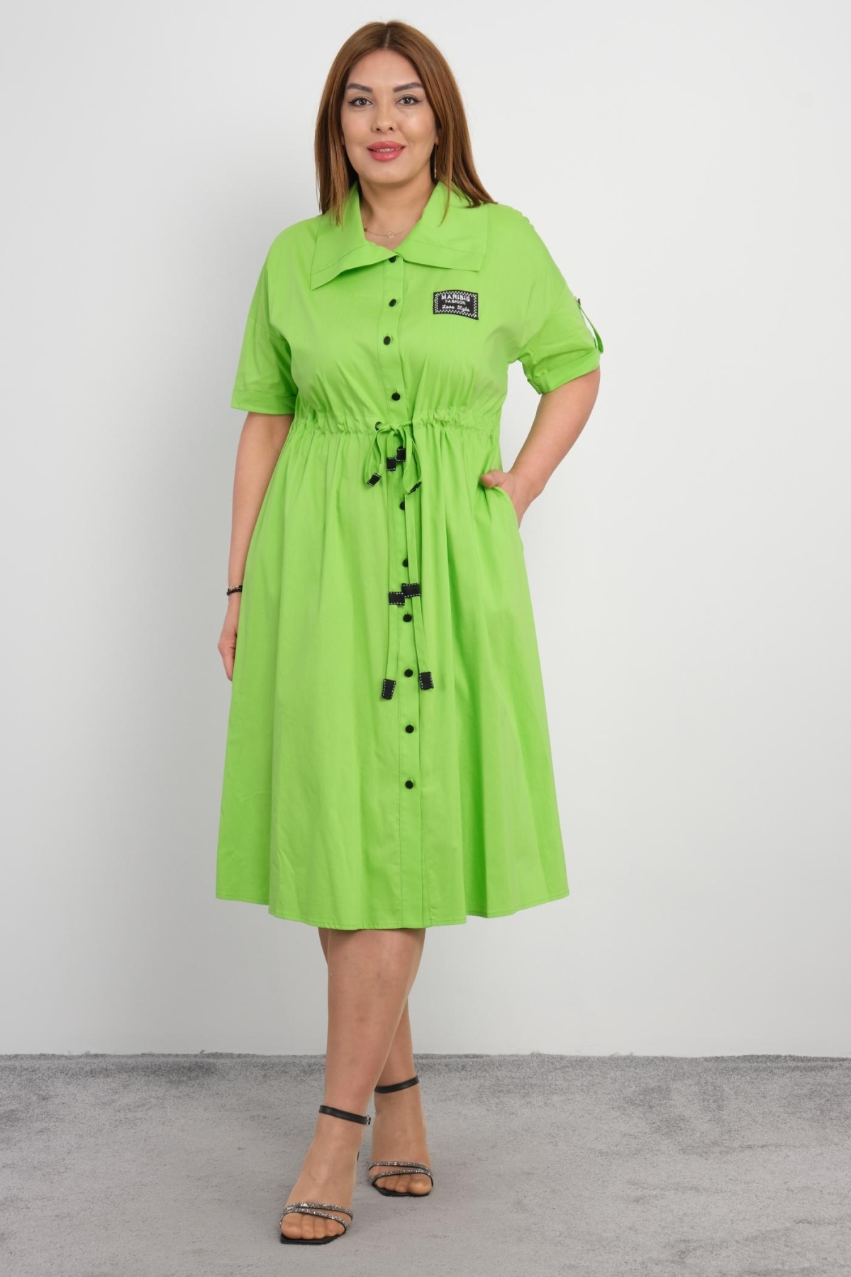 Plus Size Dress-Green