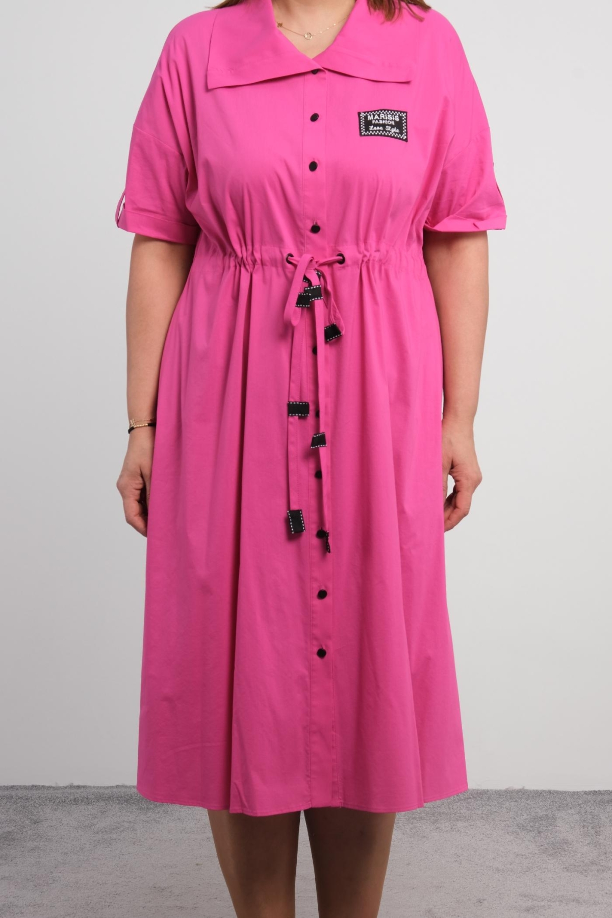 Plus Size Dress-Fuchsia