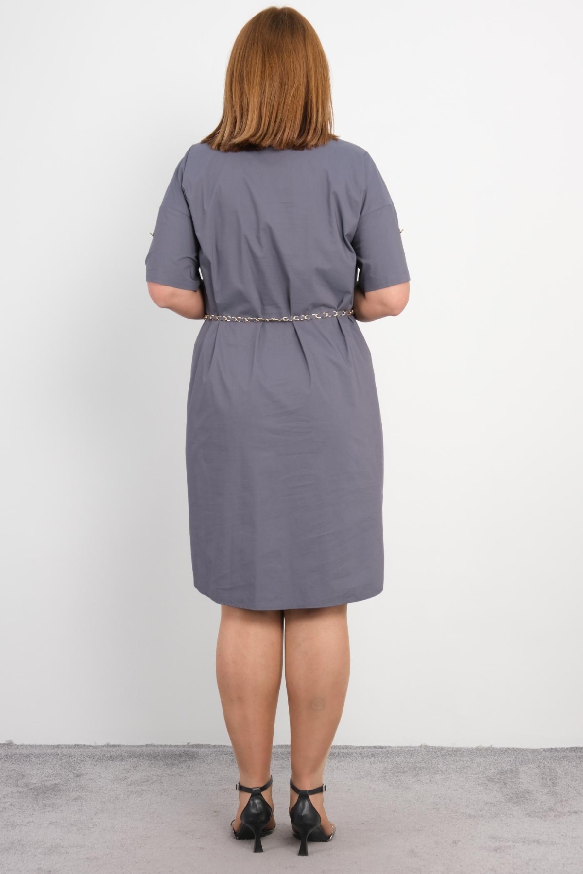 Plus Size Dress-Grey