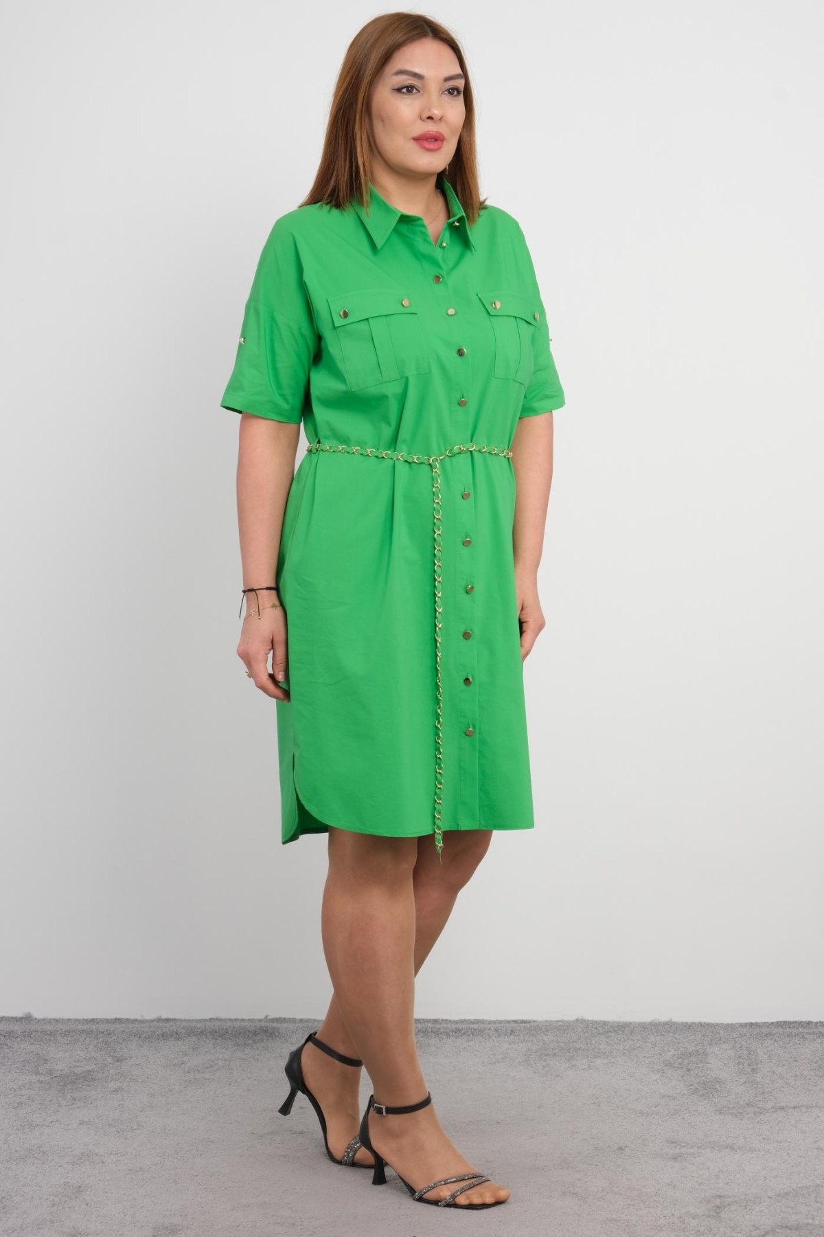 Plus Size Dress-Green