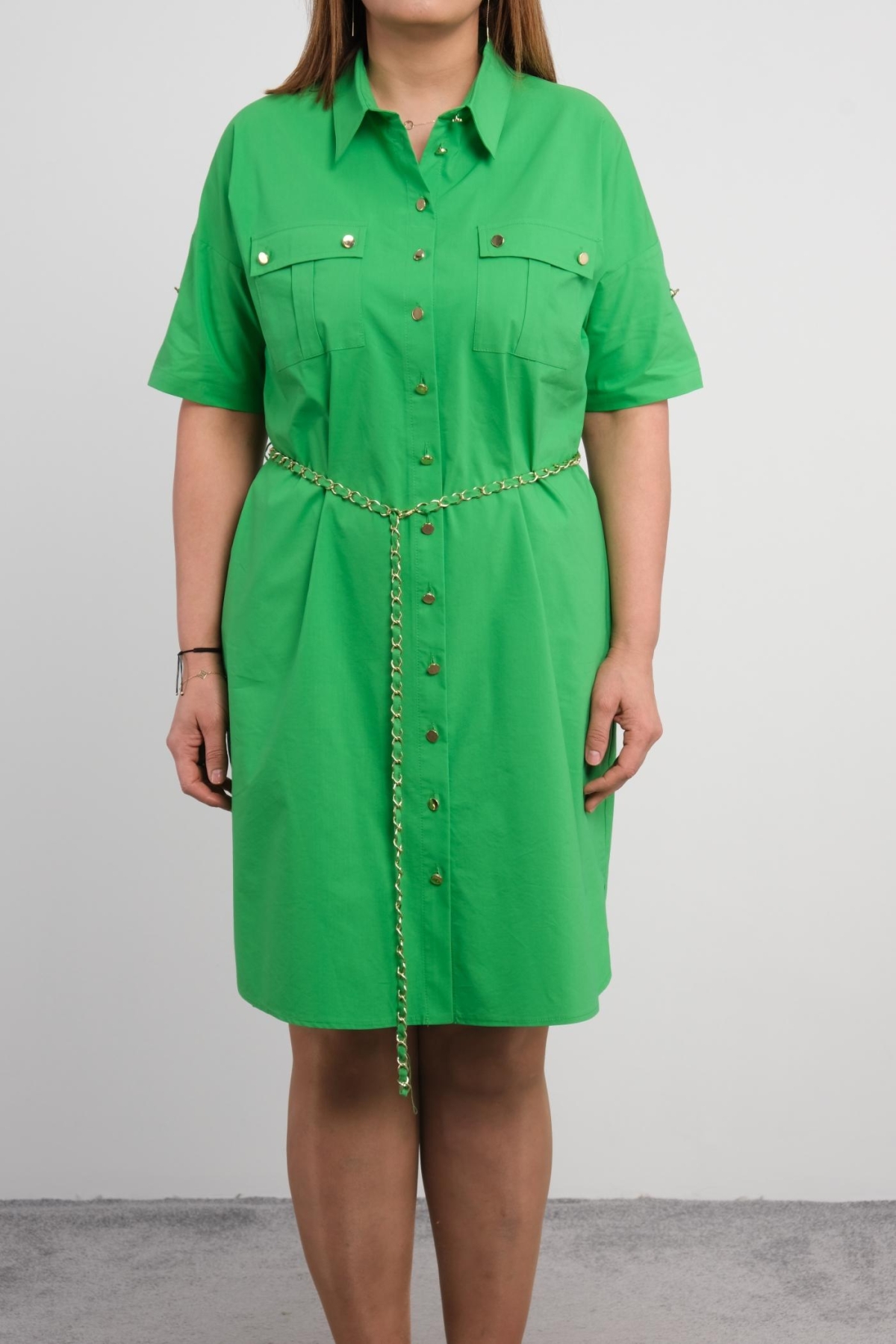 Plus Size Dress-Green