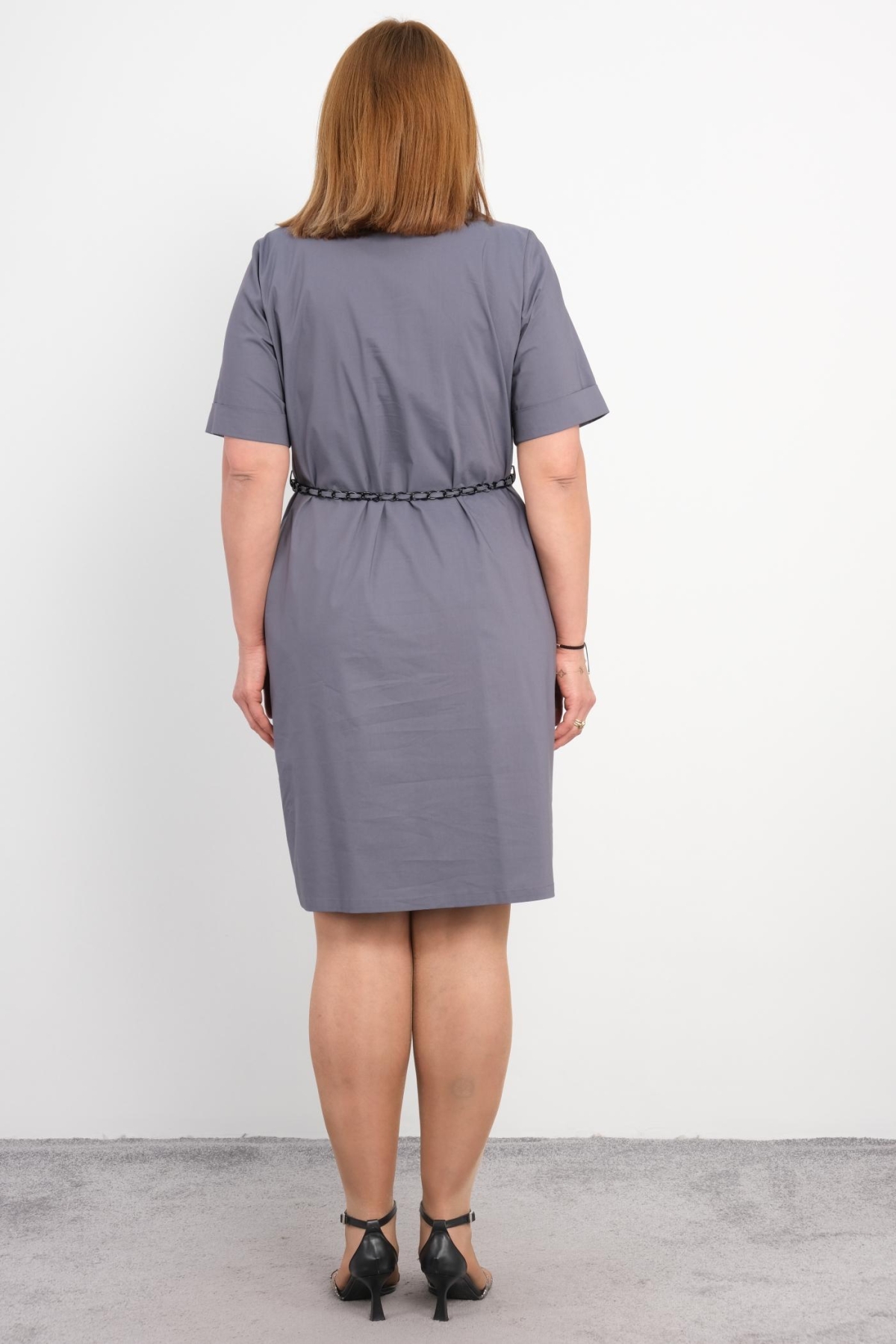 Plus Size Dress-Grey