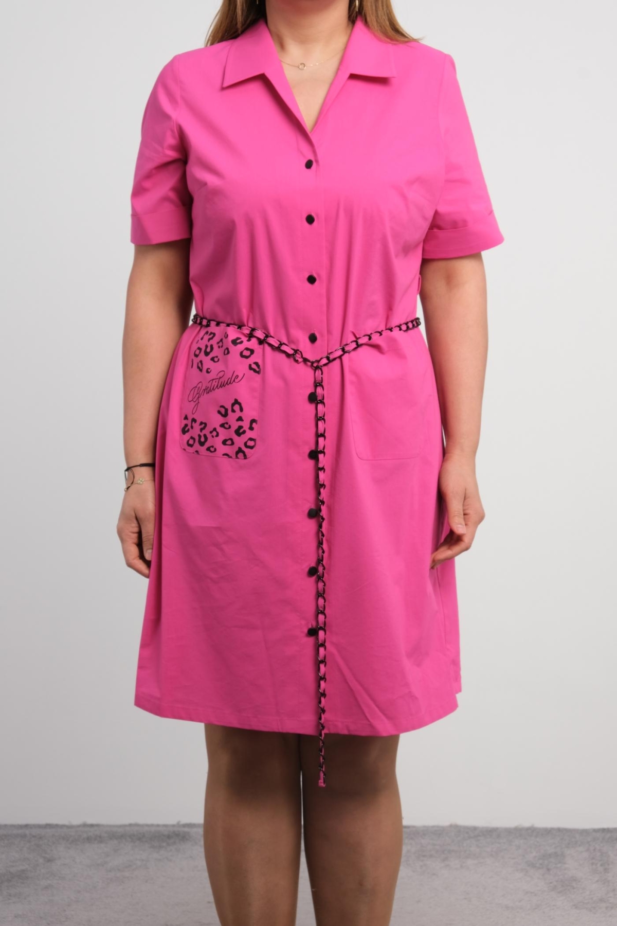 Plus Size Dress-Fuchsia