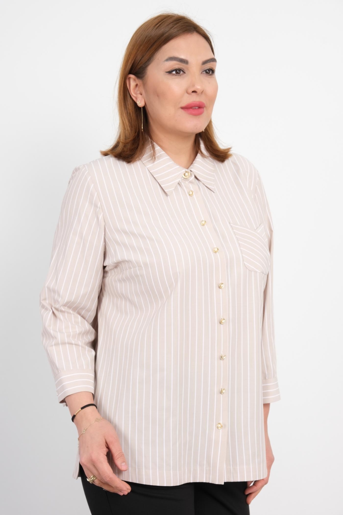 Super Plus Size Shirt-Mink