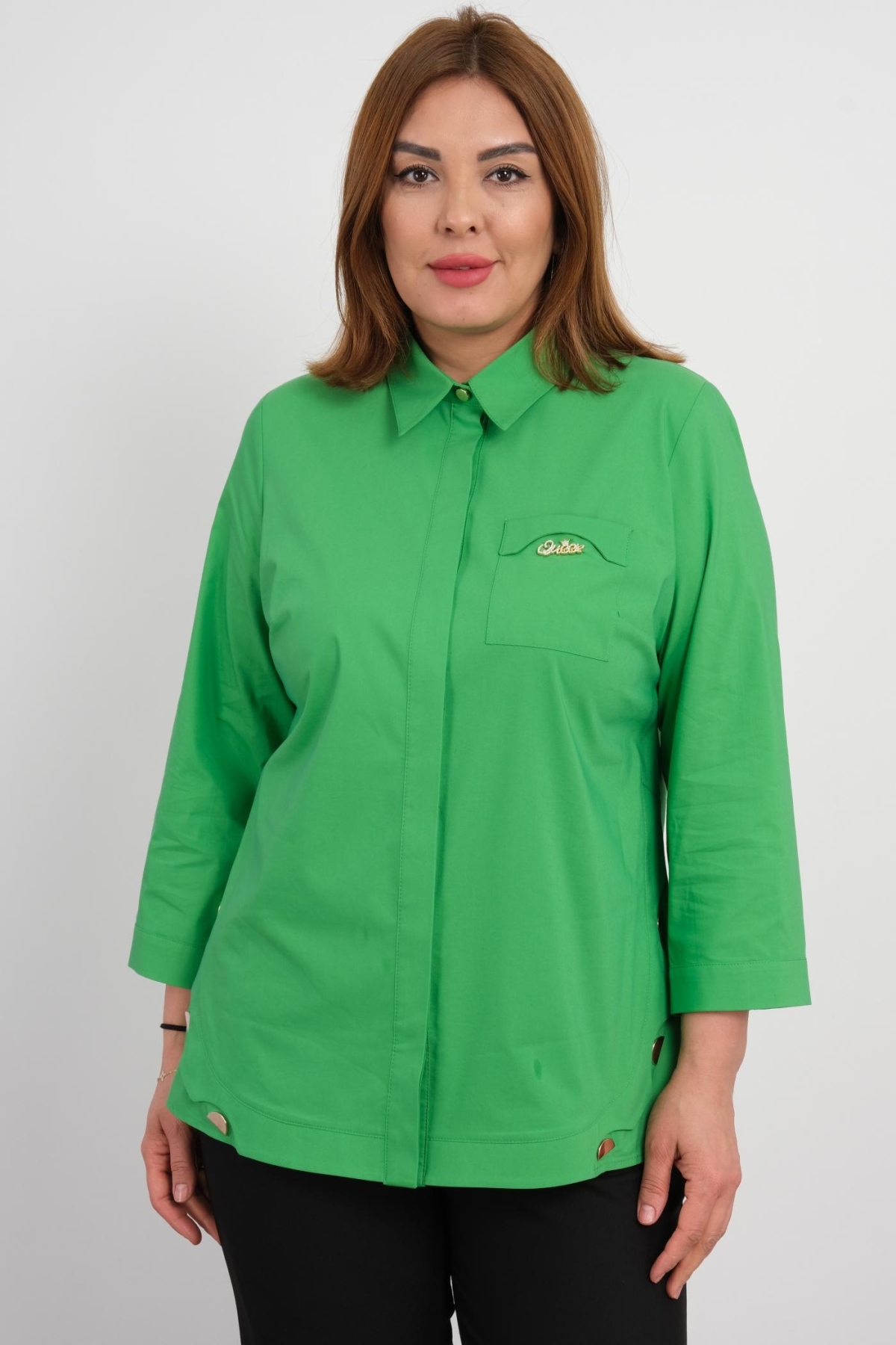 Super Plus Size Shirt-Green