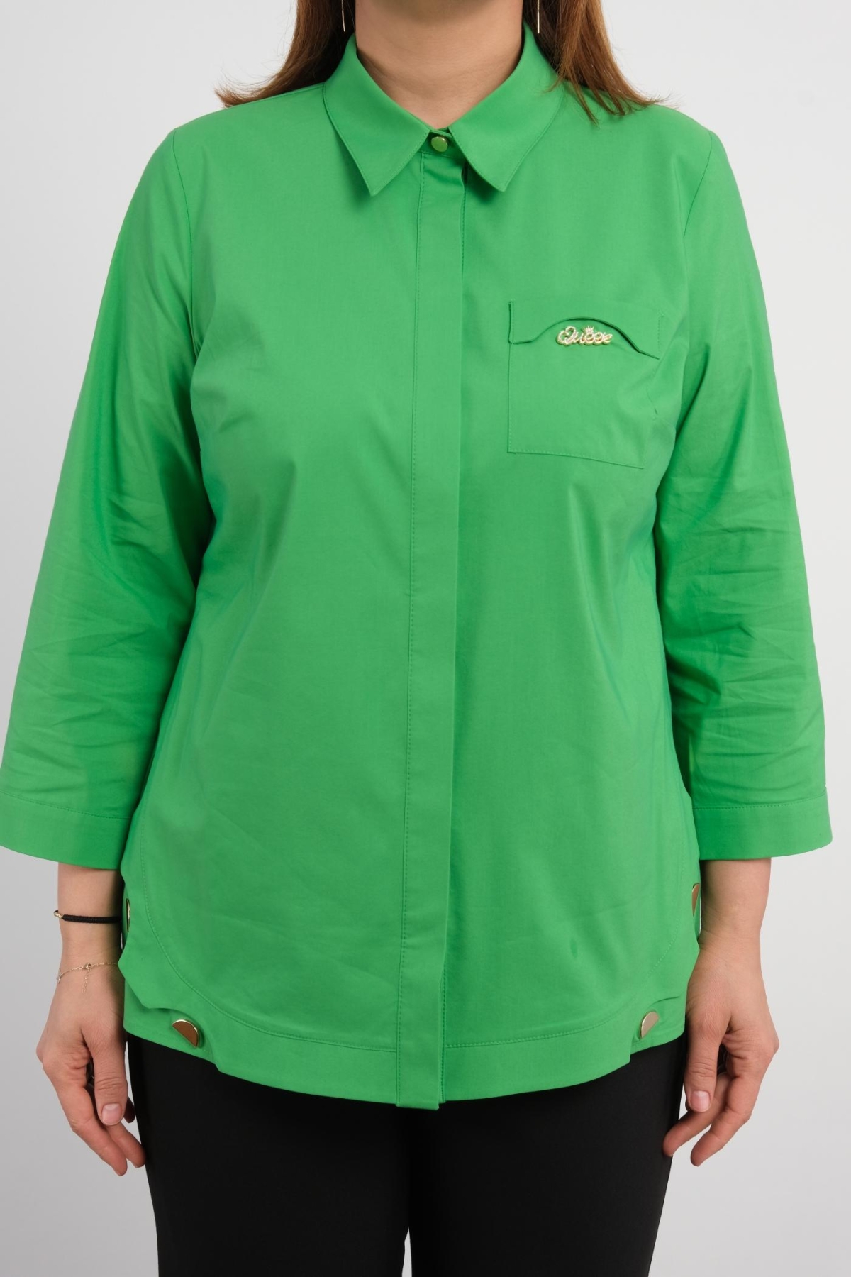 Super Plus Size Shirt-Green