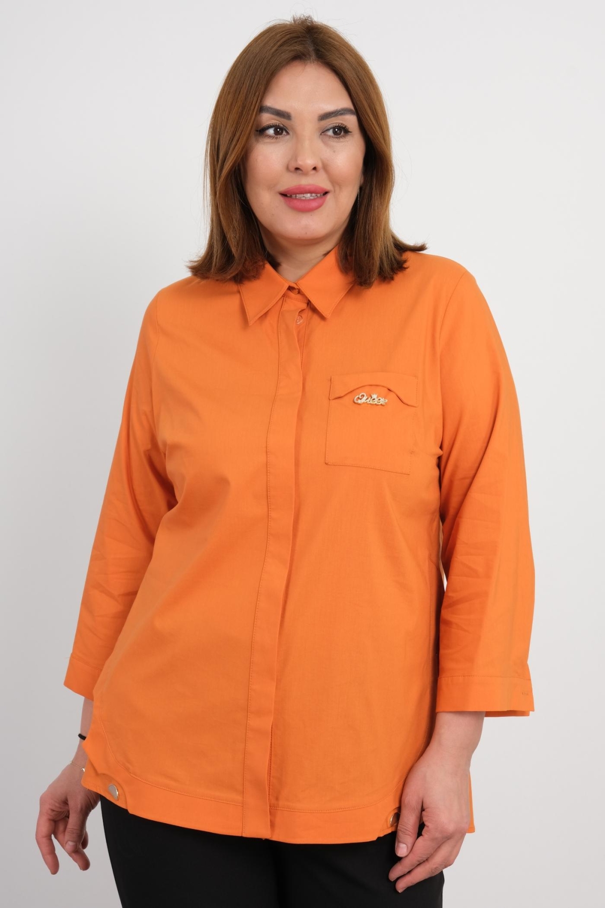 Plus Size Shirt-Orange