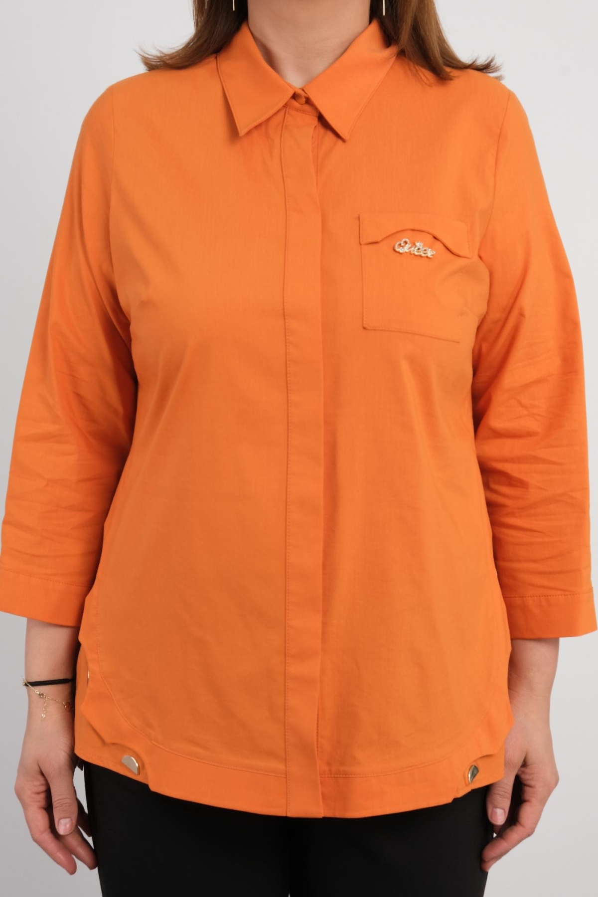 Plus Size Shirt-Orange