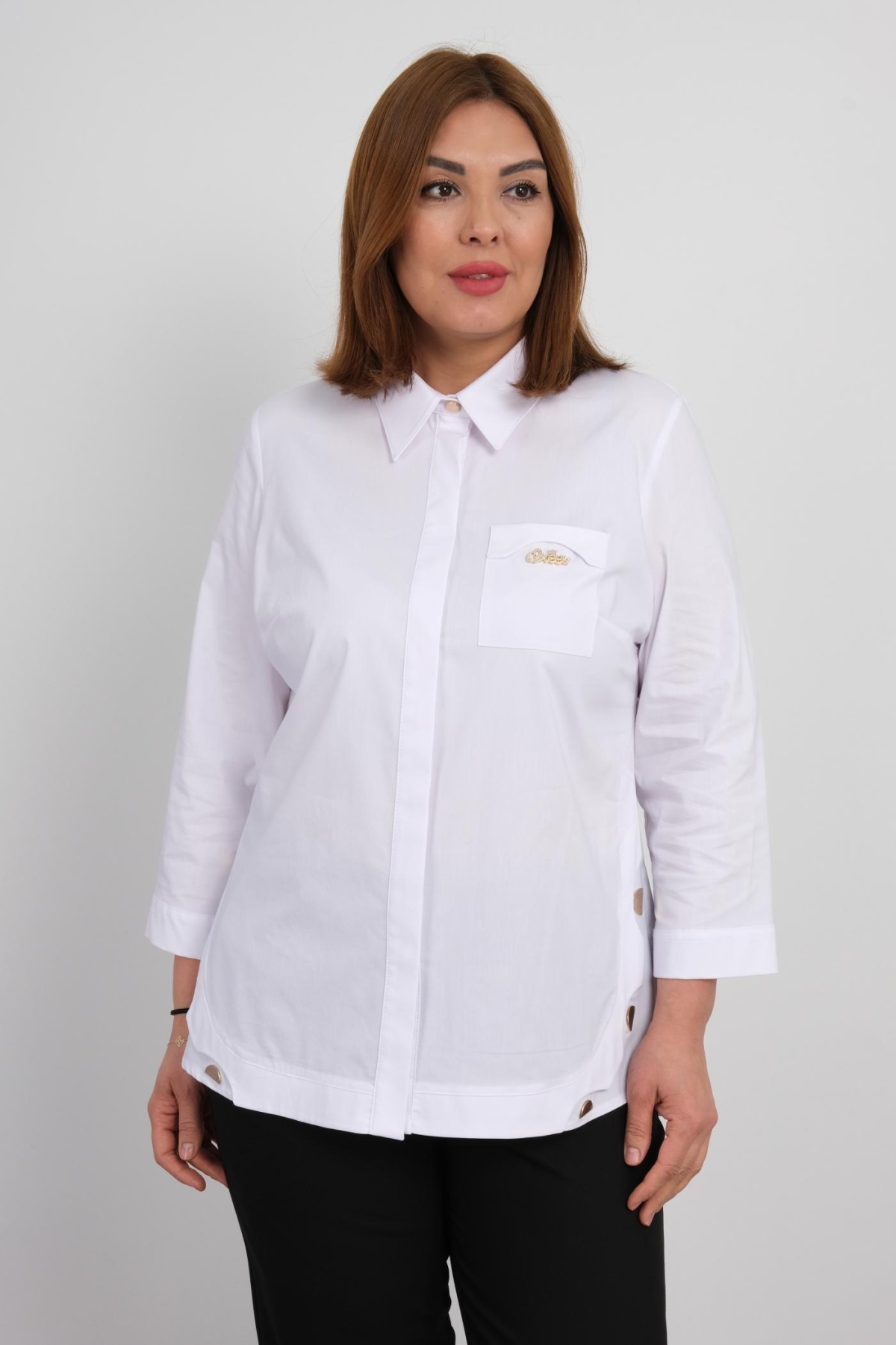 Plus Size Shirt-White