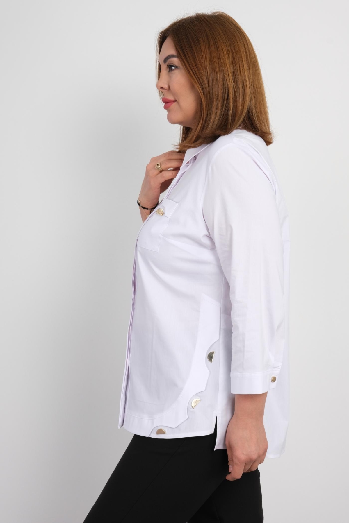 Plus Size Shirt-White