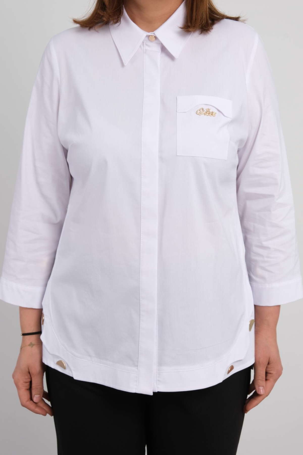 Plus Size Shirt-White