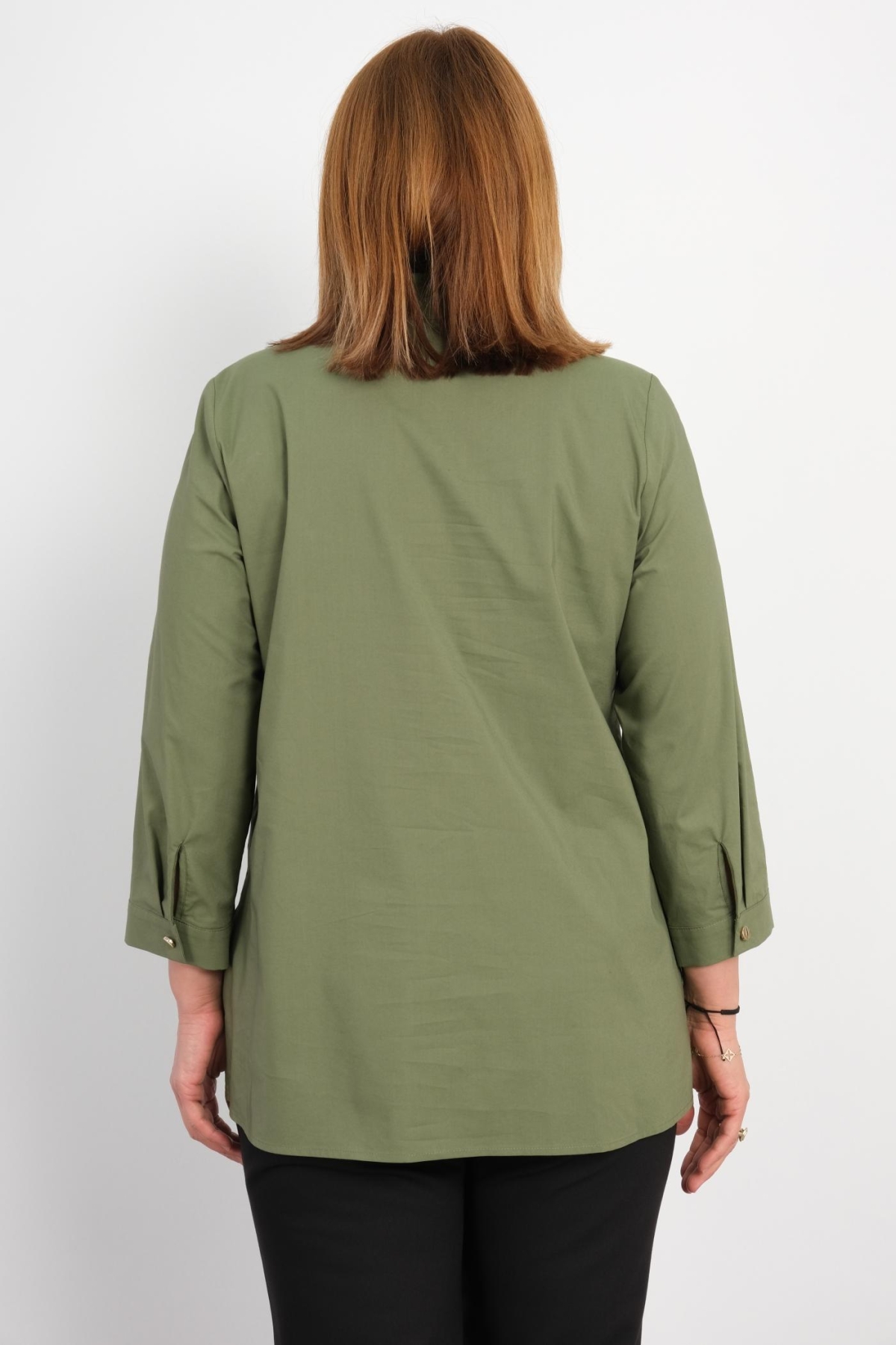 Super Plus Size Shirt-Khaki