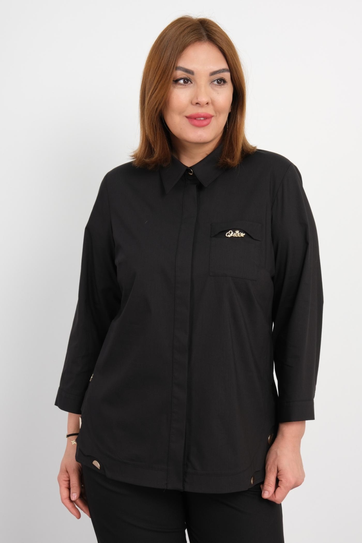 Super Plus Size Shirt-Black