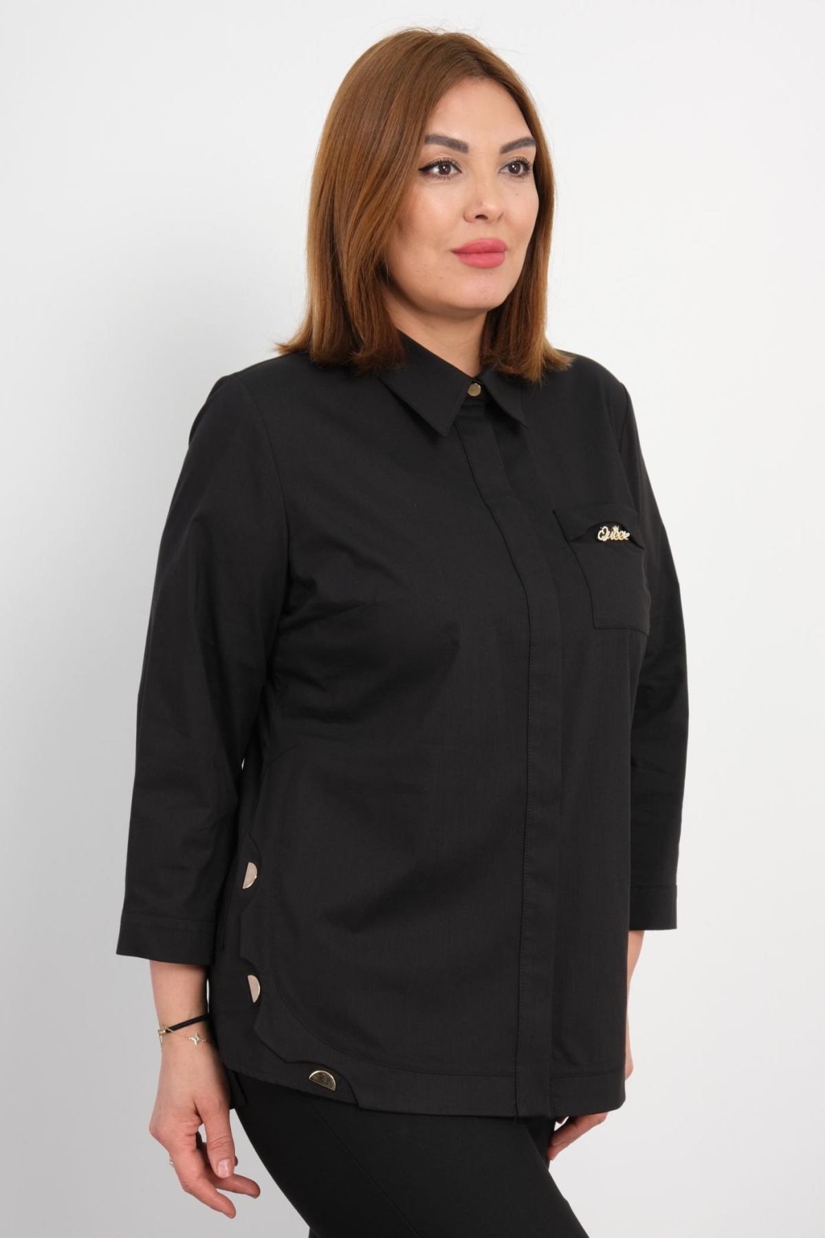 Super Plus Size Shirt-Black