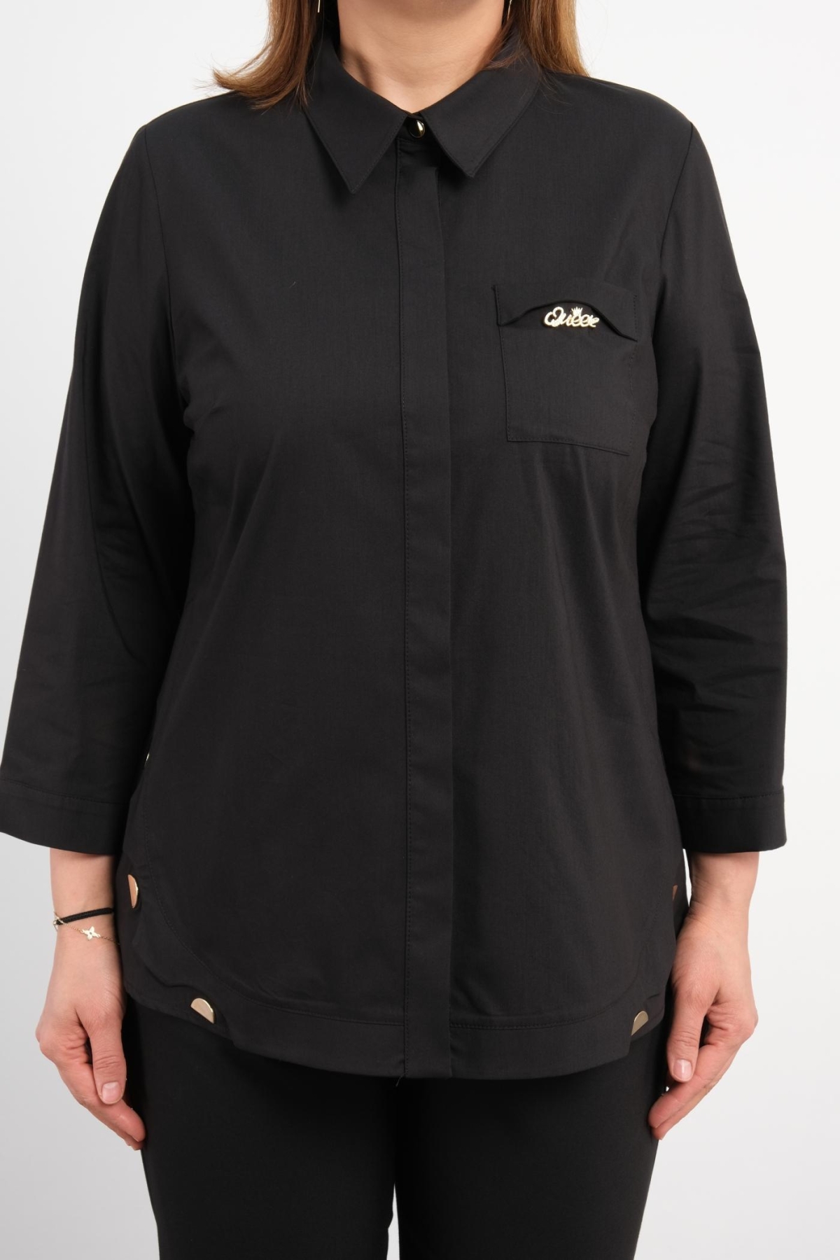 Super Plus Size Shirt-Black