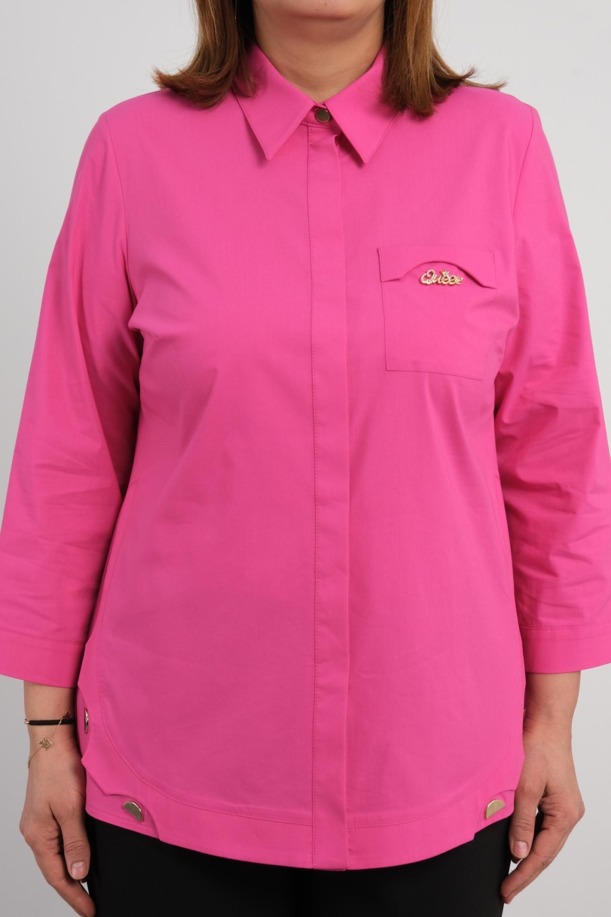 Plus Size Shirt-Fuchsia