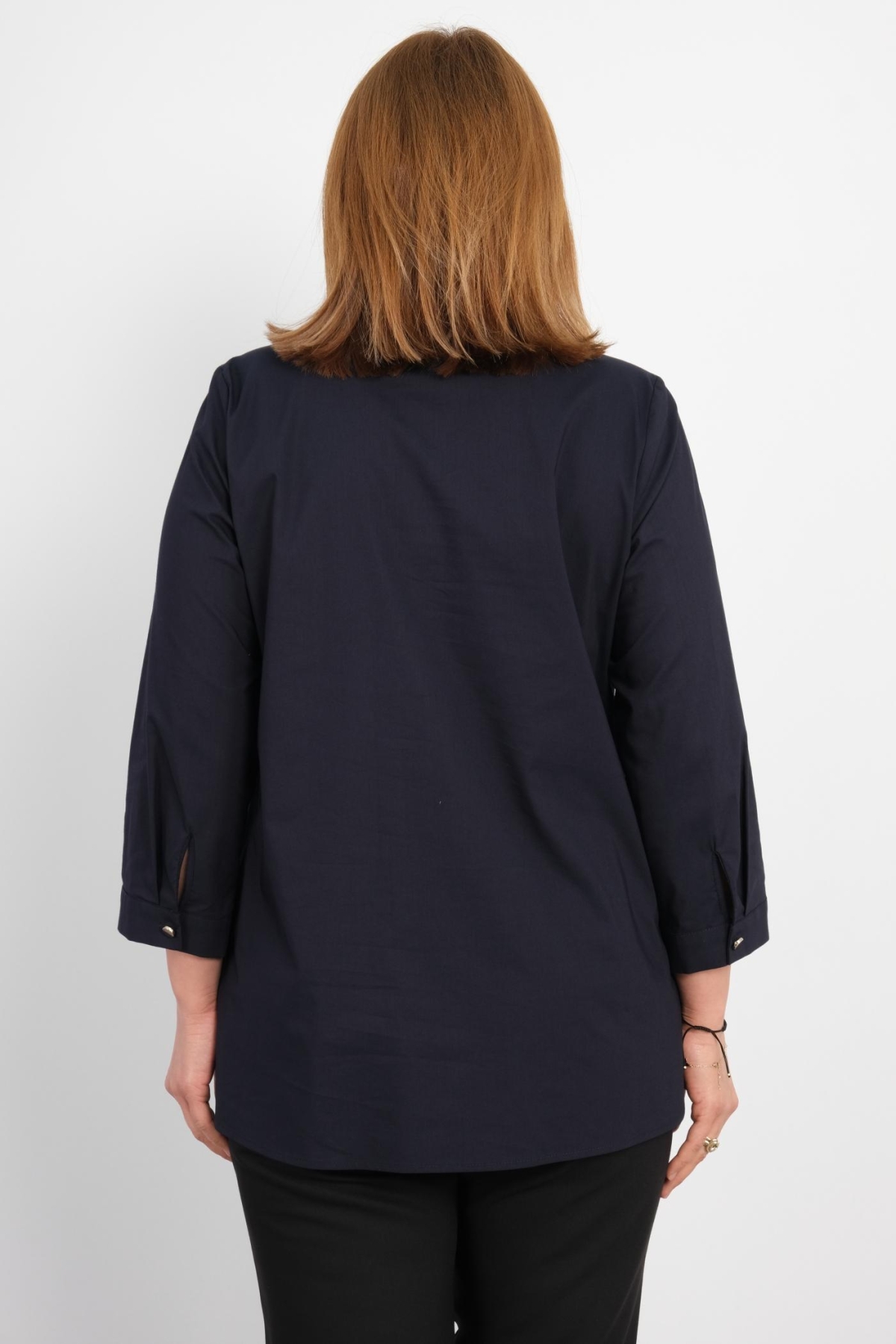 Plus Size Shirt-Dark Blue