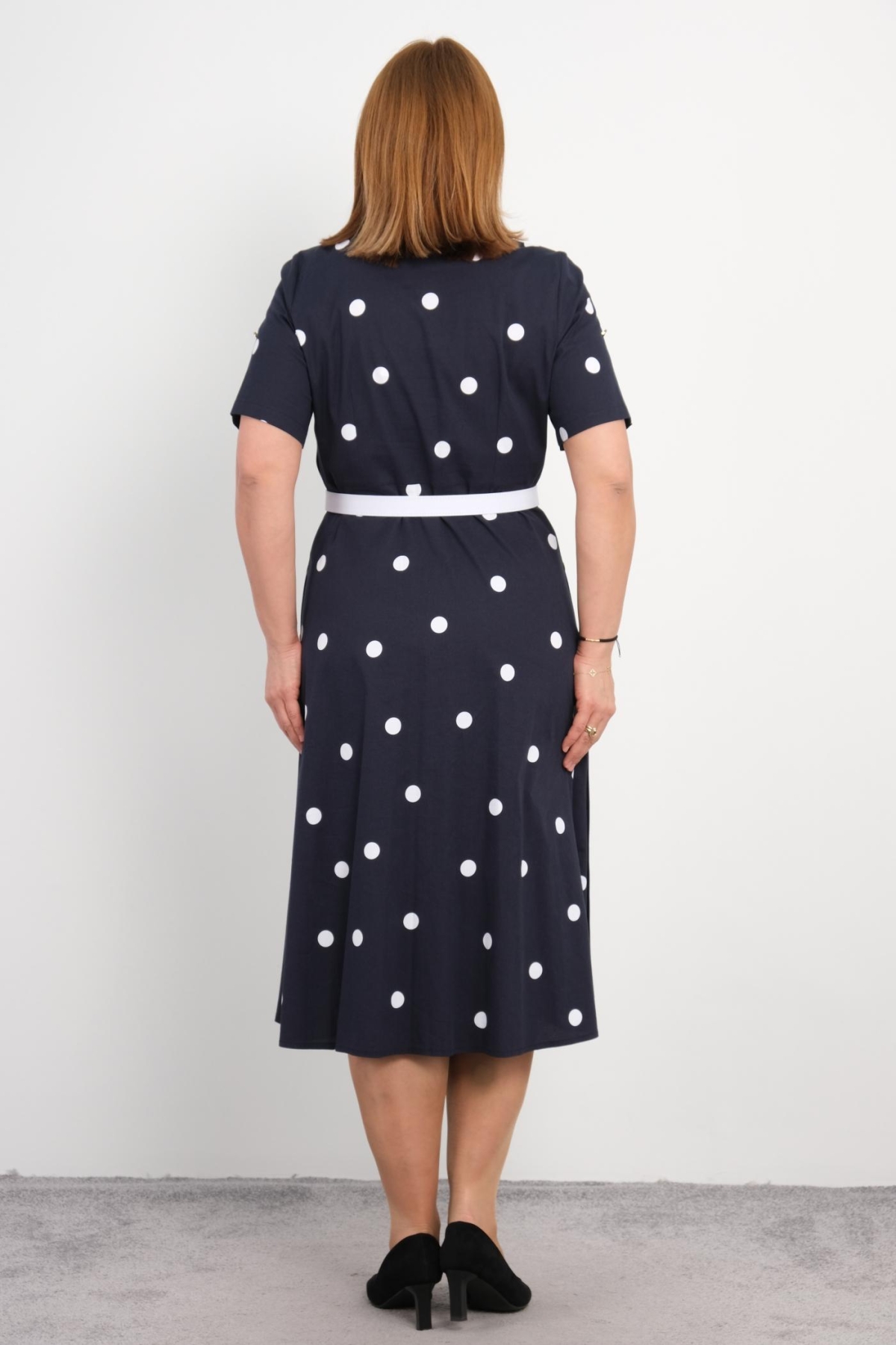 Plus Size Dress-Dark Blue