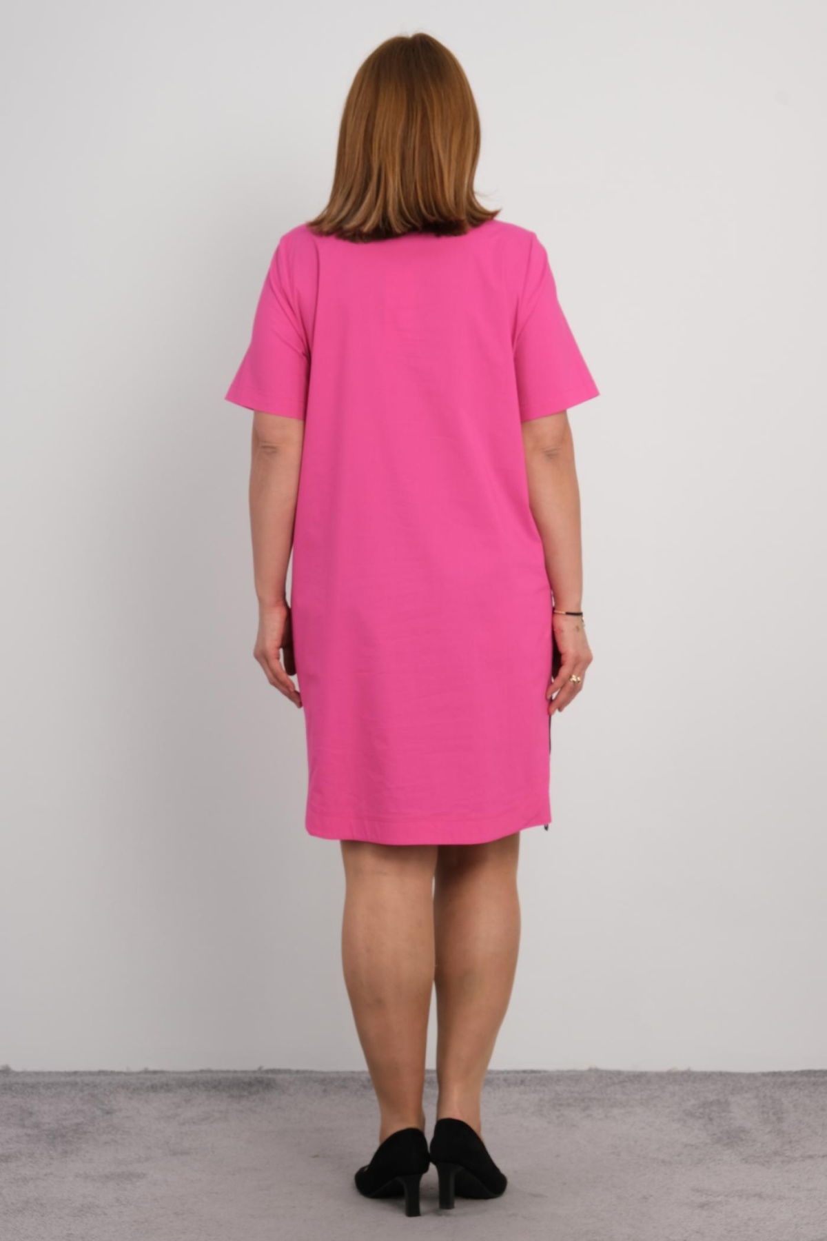 Plus Size Dress-Fuchsia