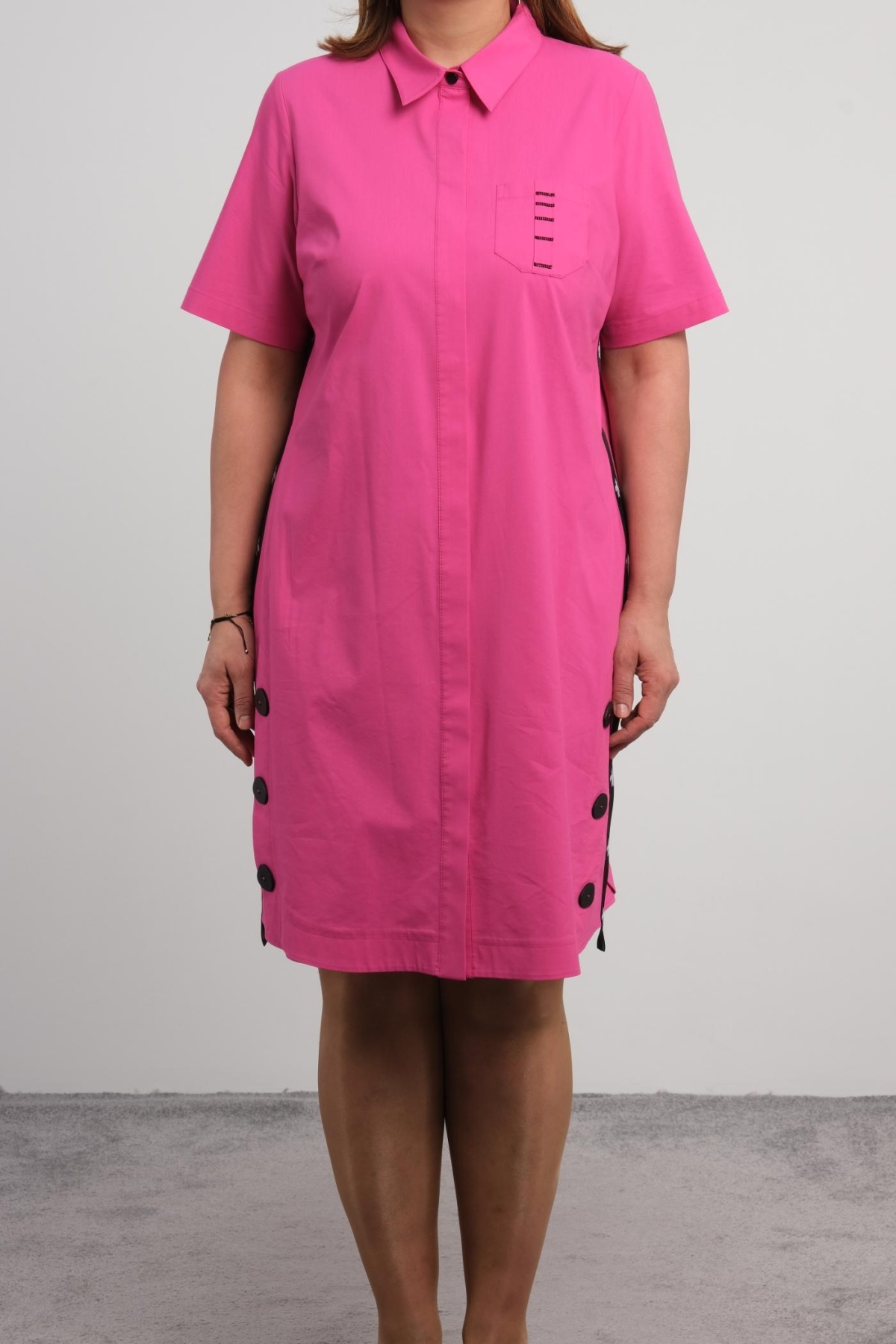 Plus Size Dress-Fuchsia