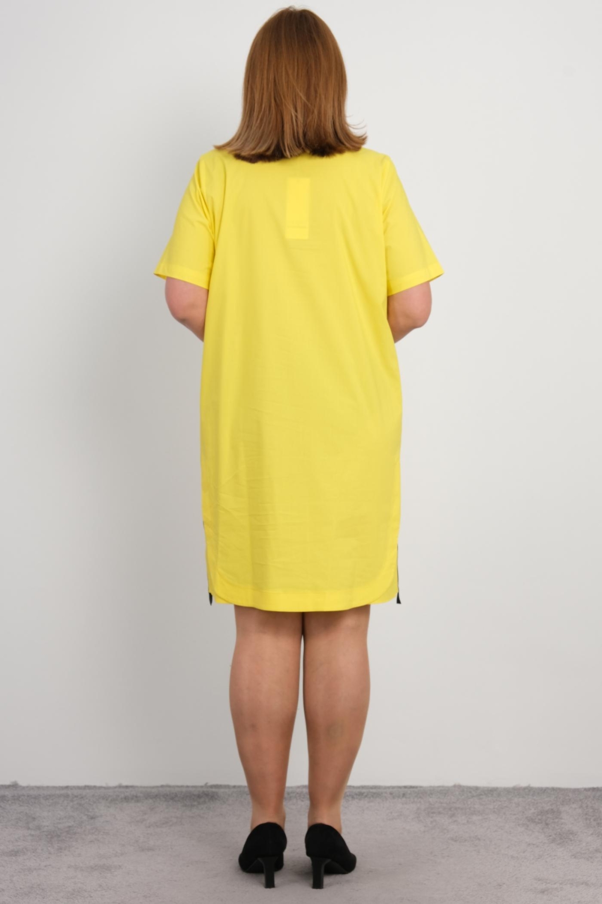 Plus Size Dress-Yellow