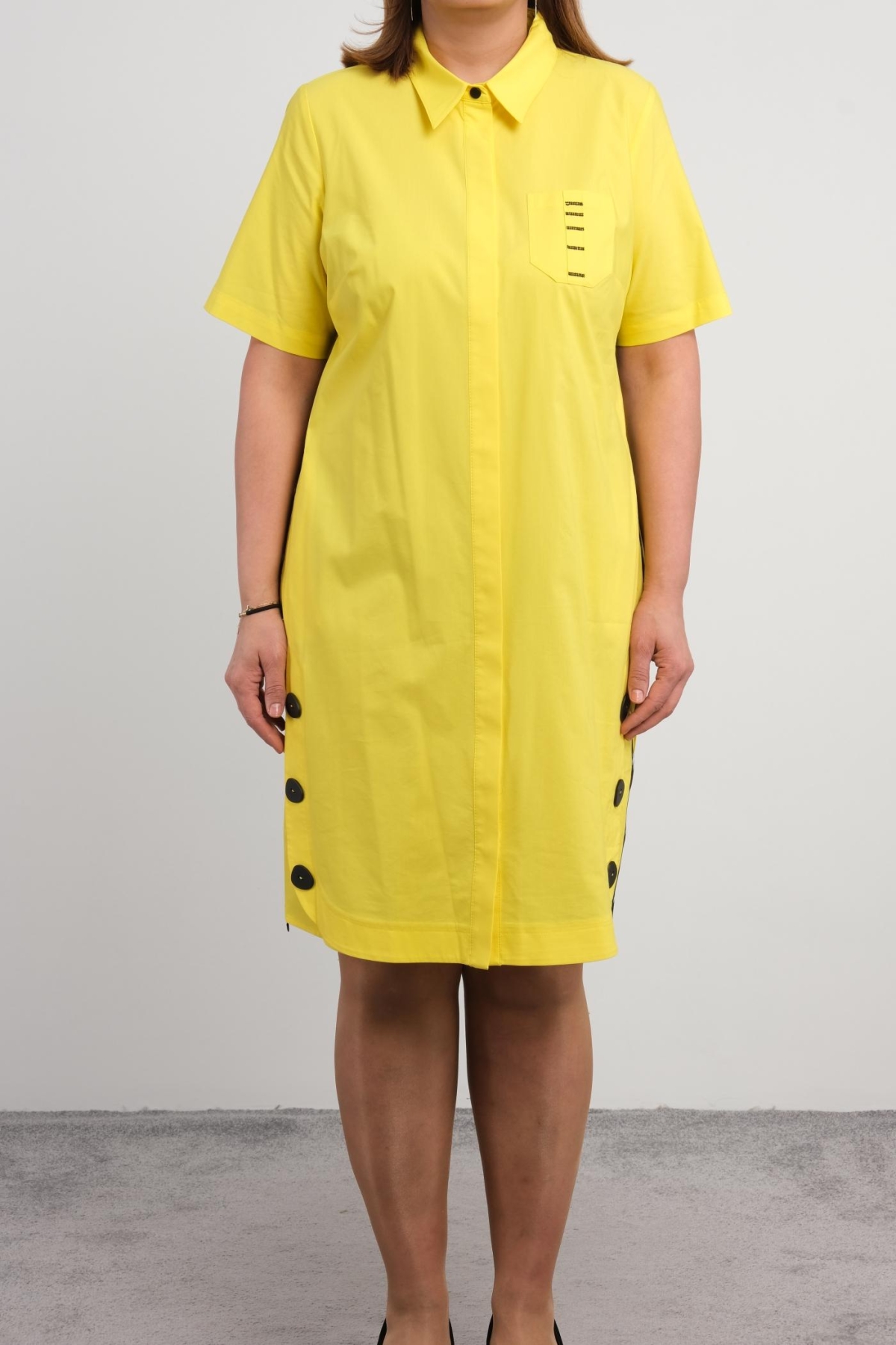 Plus Size Dress-Yellow