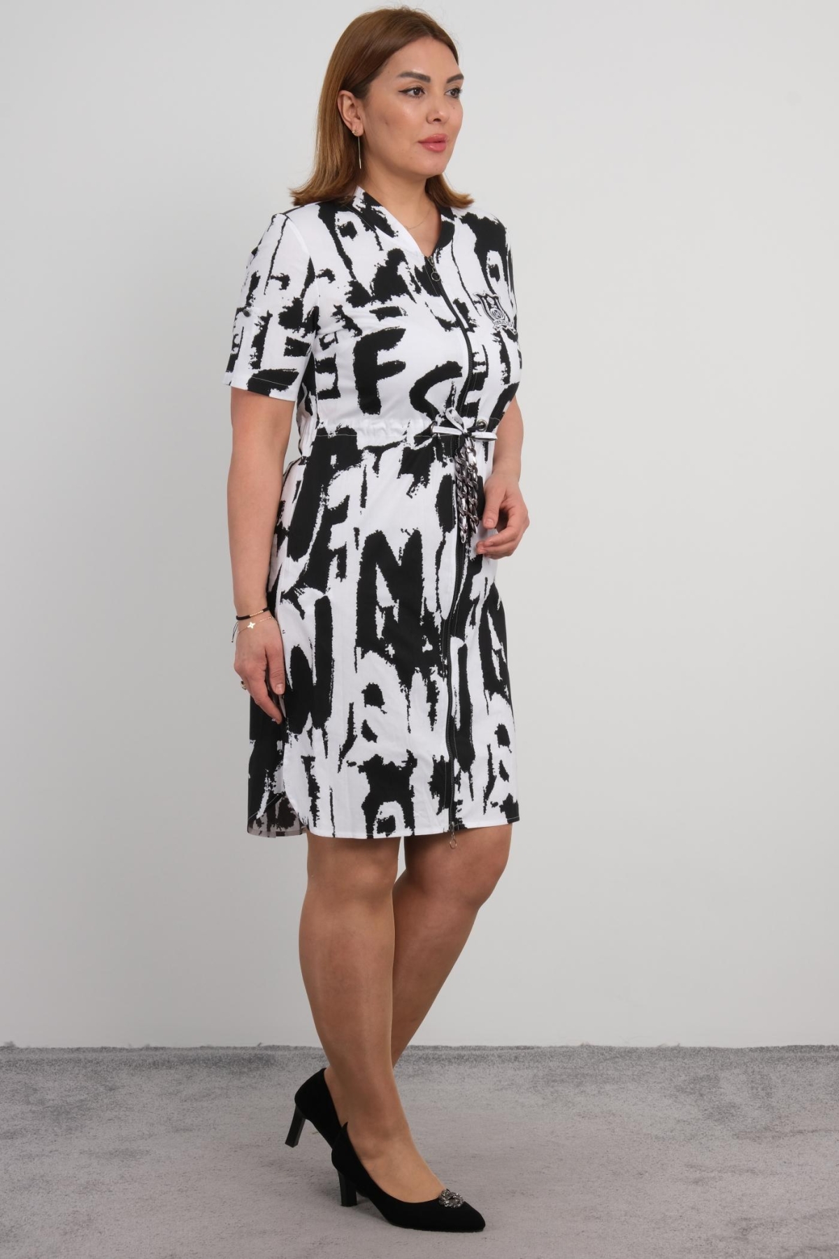 Plus Size Dress-White