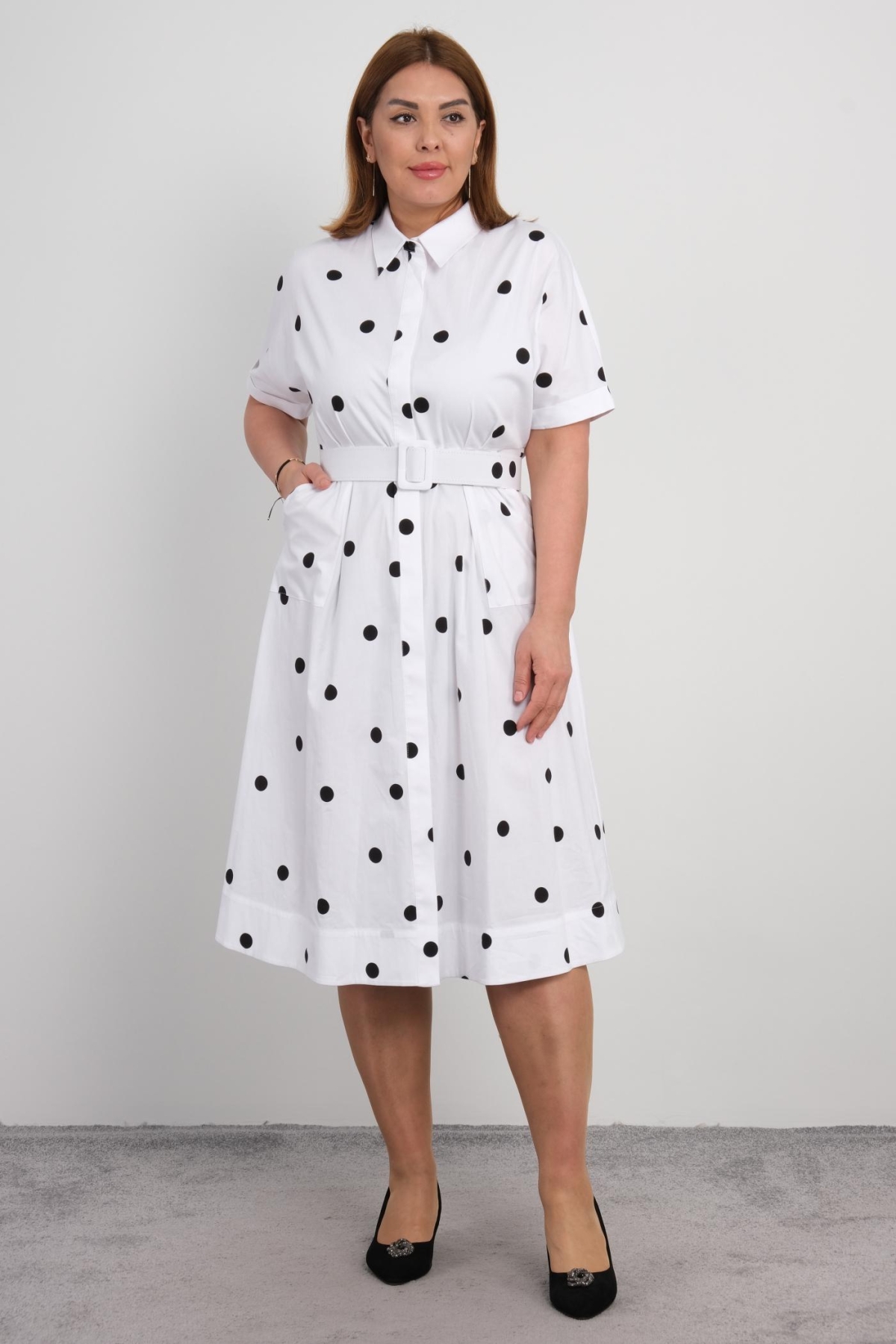 Plus Size Dress-White