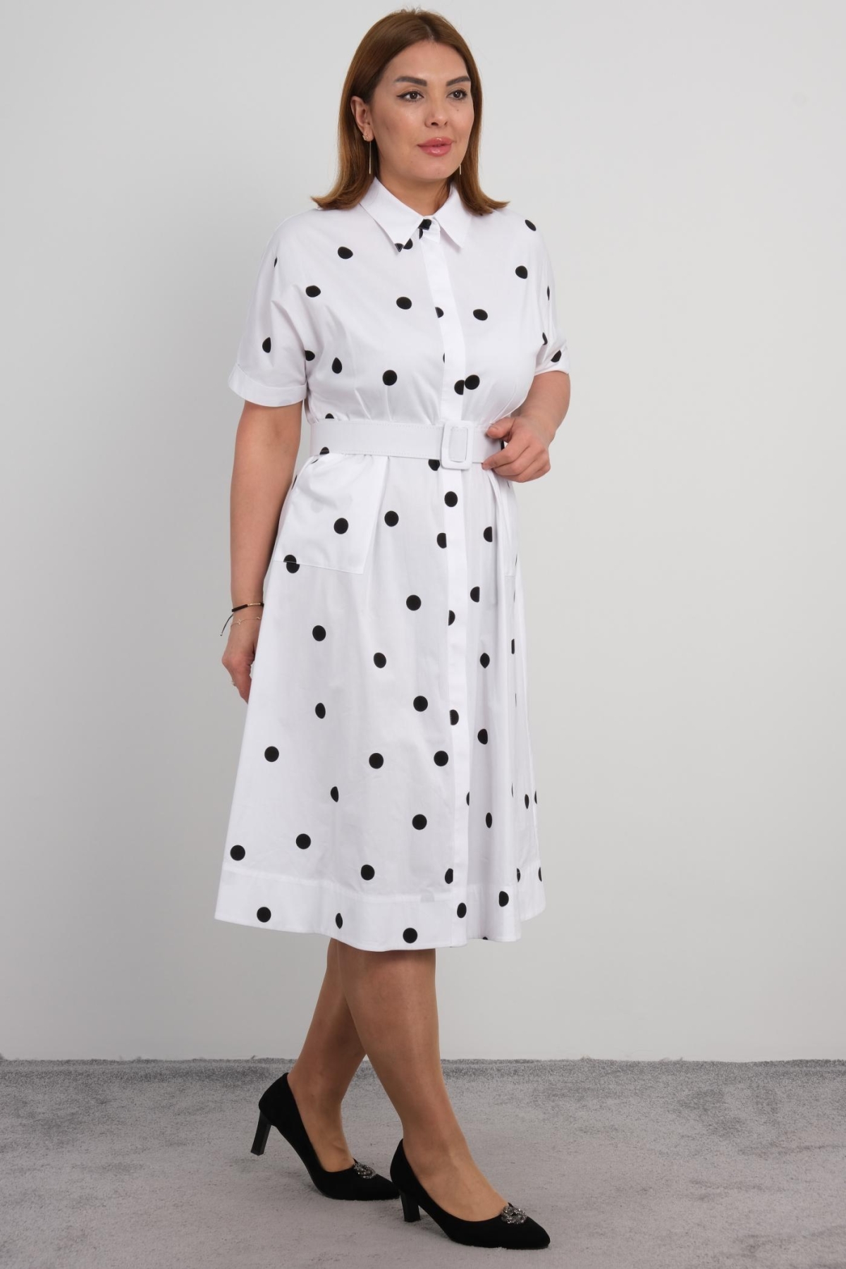 Plus Size Dress-White