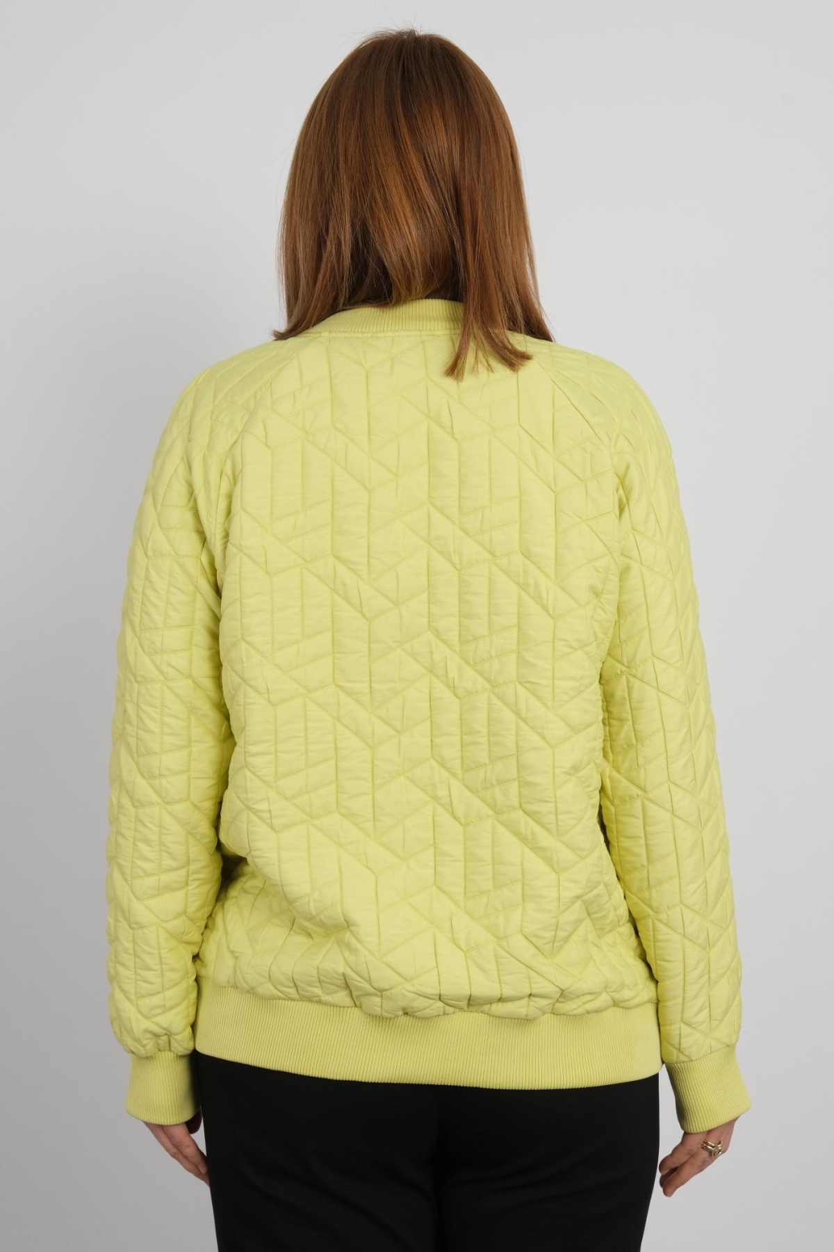 Plus Size Short Sport Jacket-Yellow