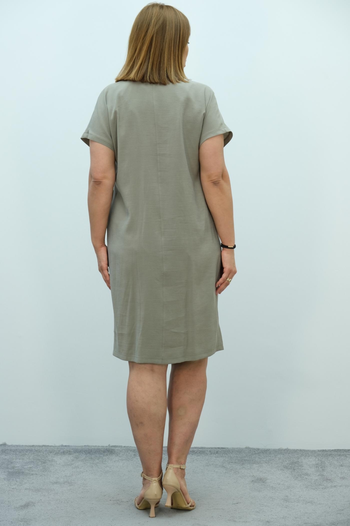 Plus Size Dress-Khaki