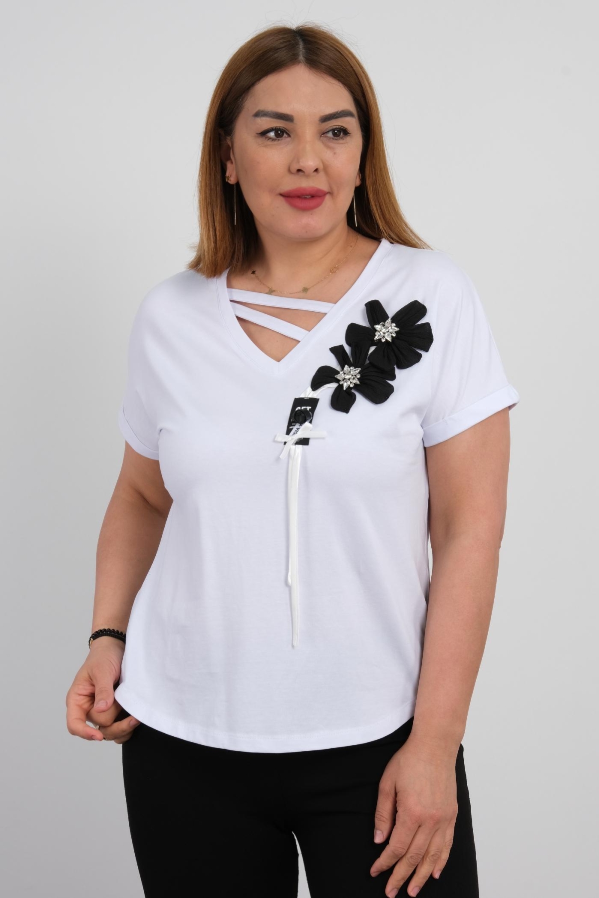Plus Size Blouse-White