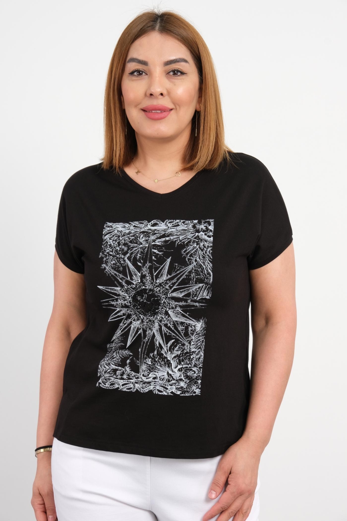 Plus Size Blouse-Black
