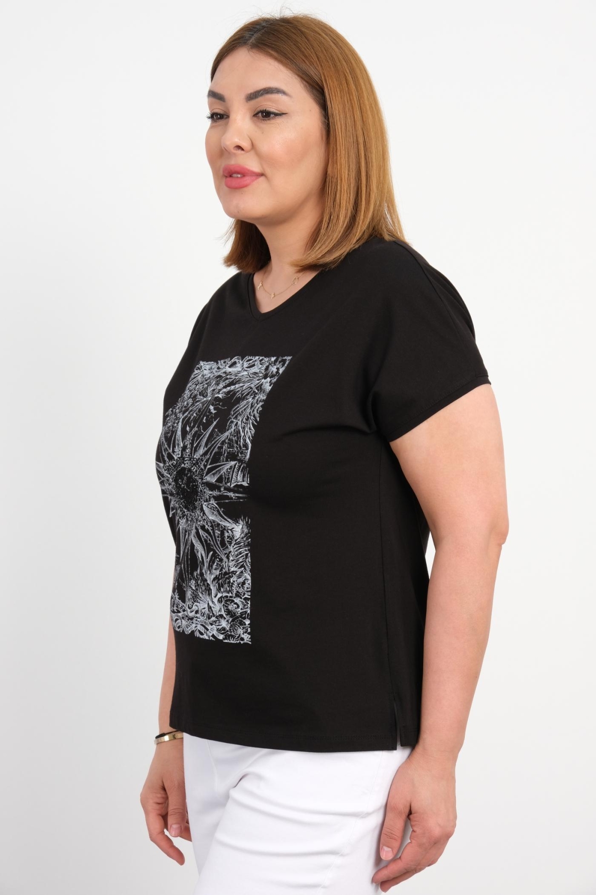 Plus Size Blouse-Black