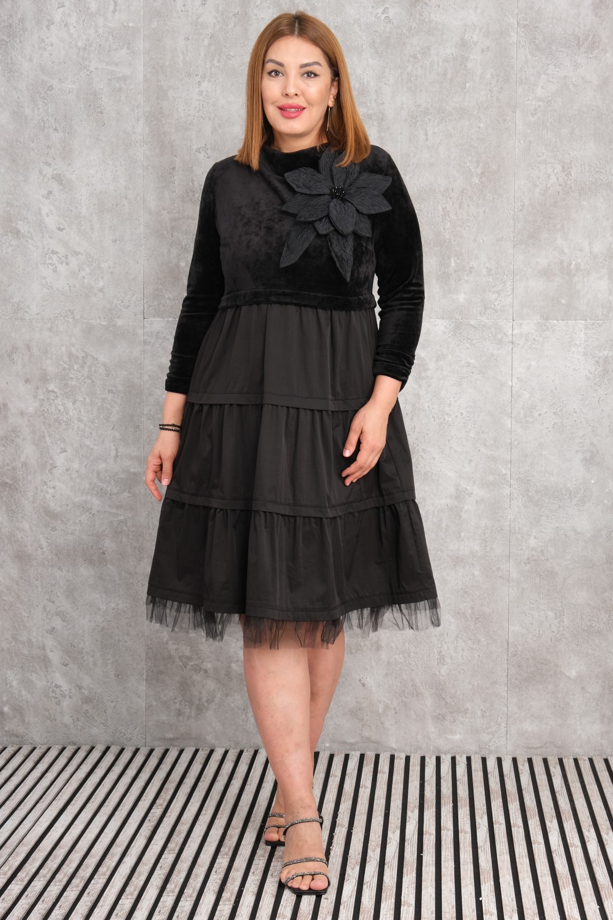 Plus Size Dress-Black