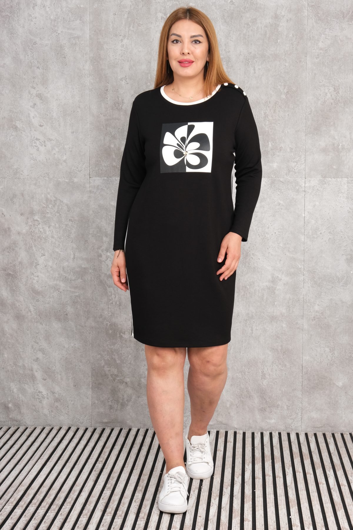 Super Plus Size Sports Dress-Black